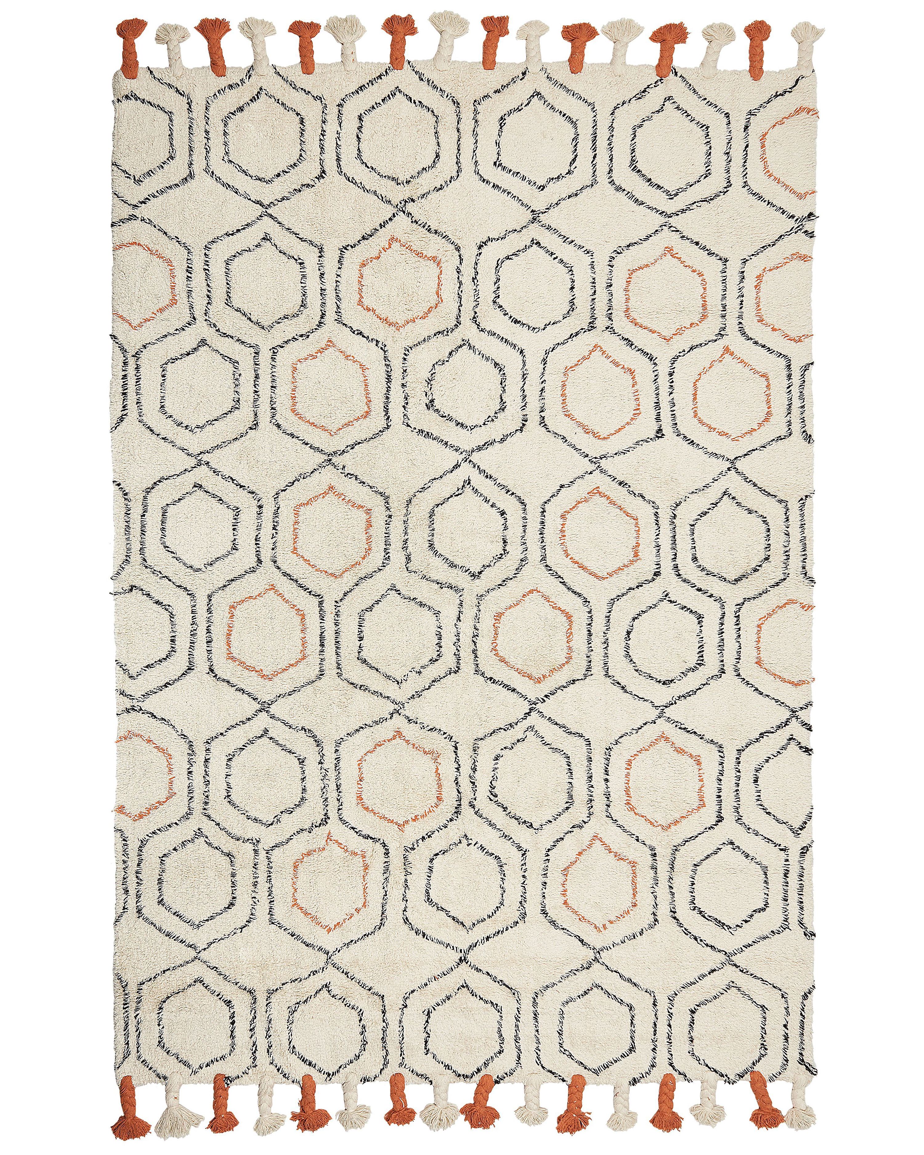 Rug HAJIPUR Beige 160 x 230 cm Cotton