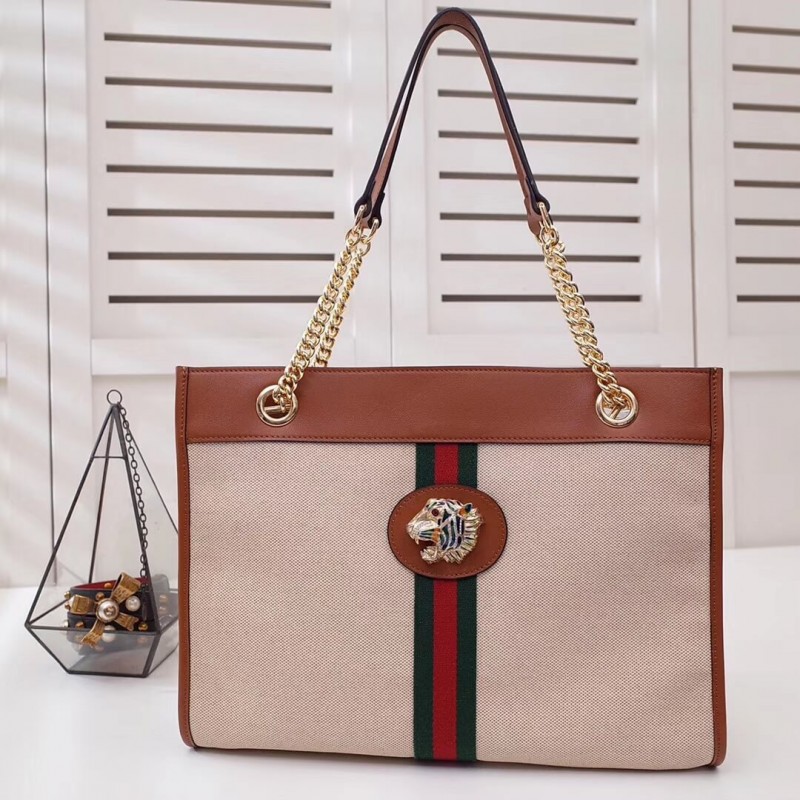 Replica Gucci Vintage Canvas Rajah Gg Tweed Large Tote 5372191:1High-quality replica