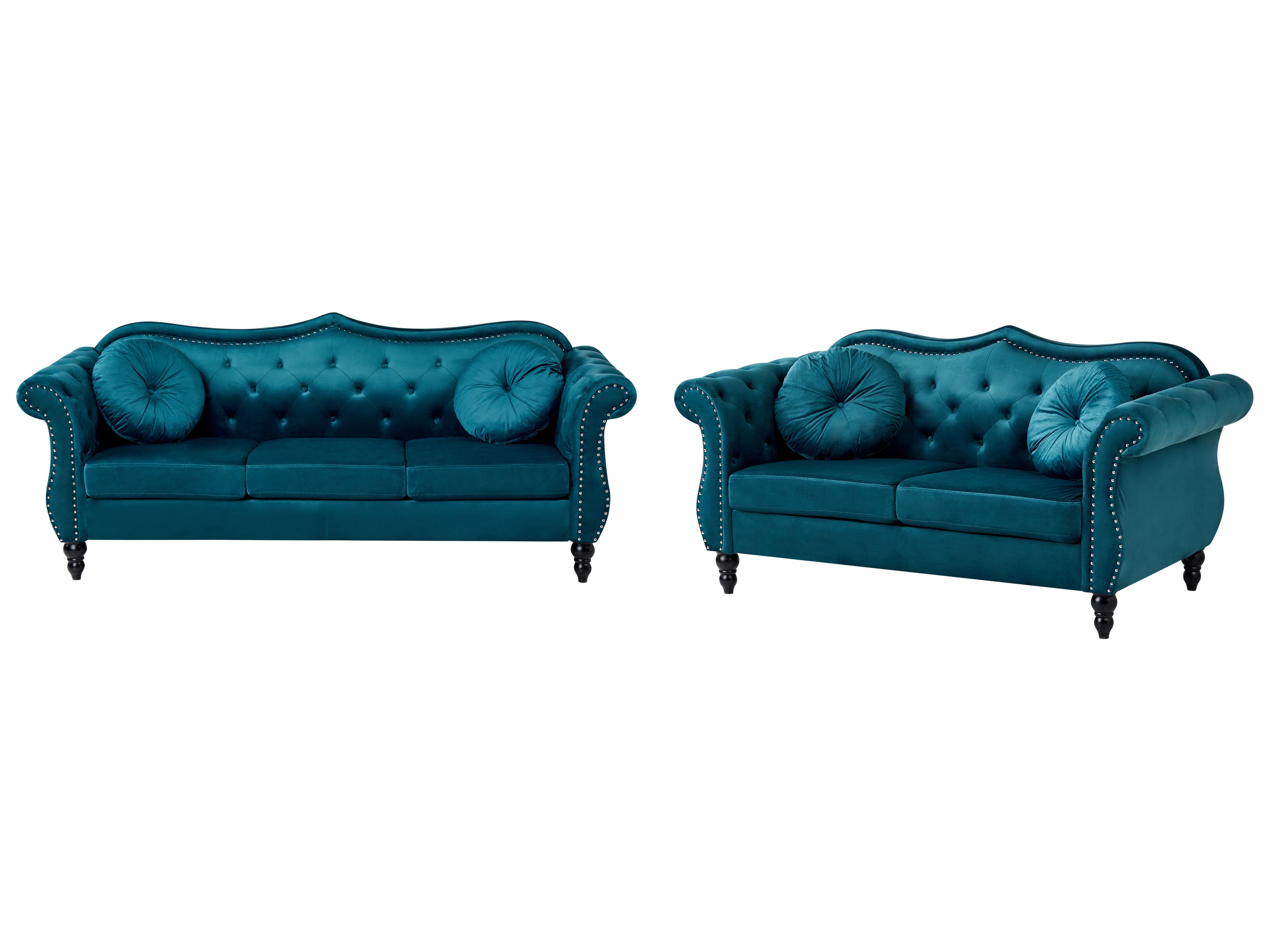 Living Room Set 5 Seater SKIEN Velvet Teal