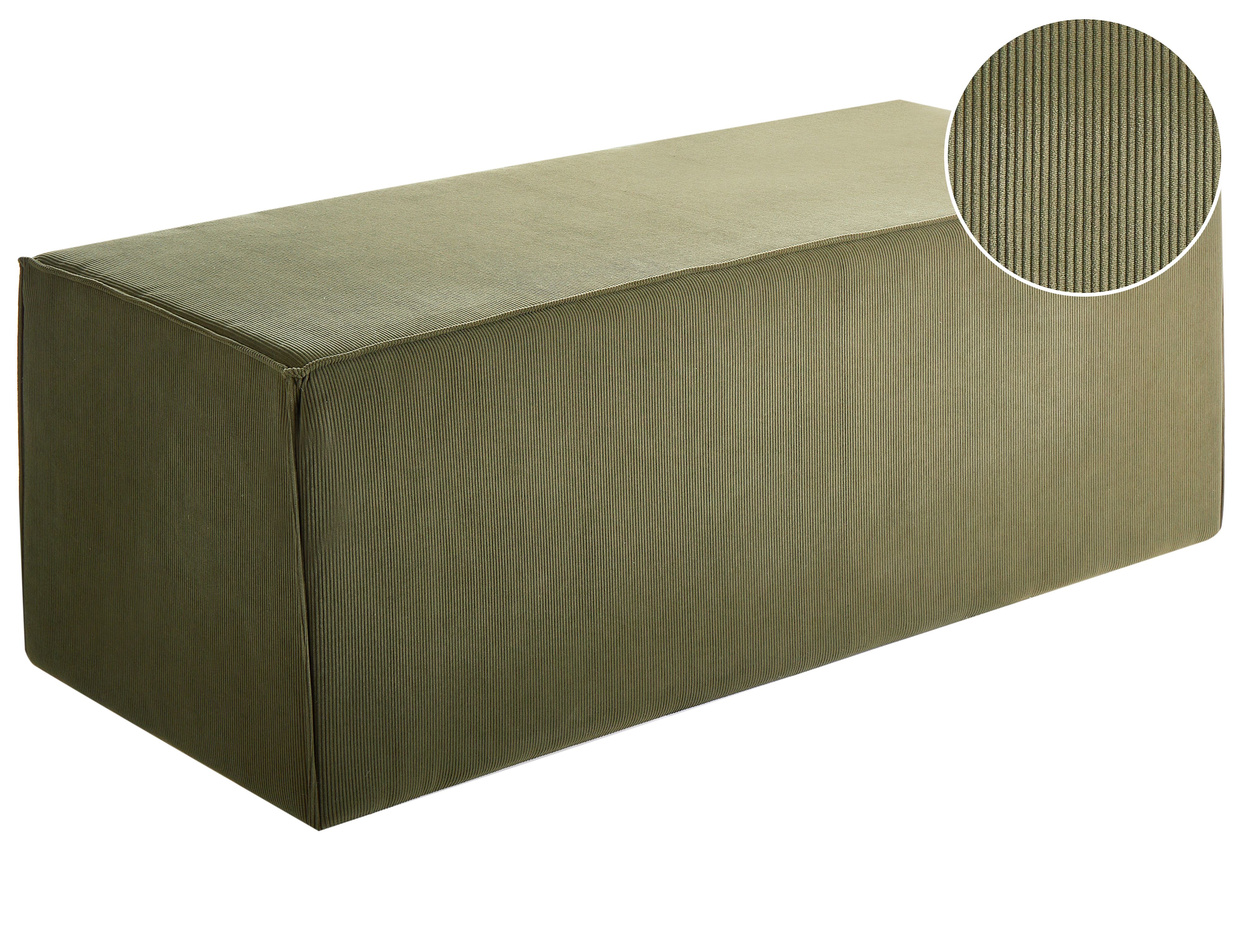 Pouffe VINITA Corduroy Dark Green