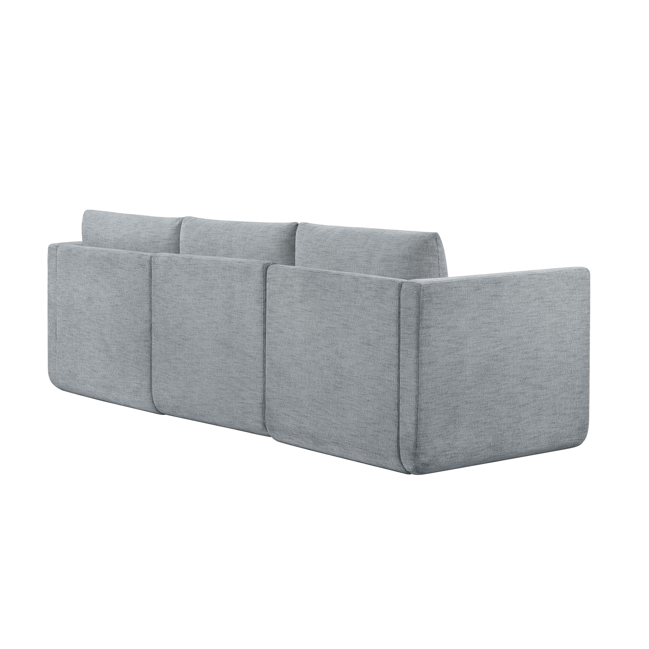 Beautiful Drew Modular Sectional Sofa with Ottoman by Drew Barrymore, Gray Fabric - Image 17