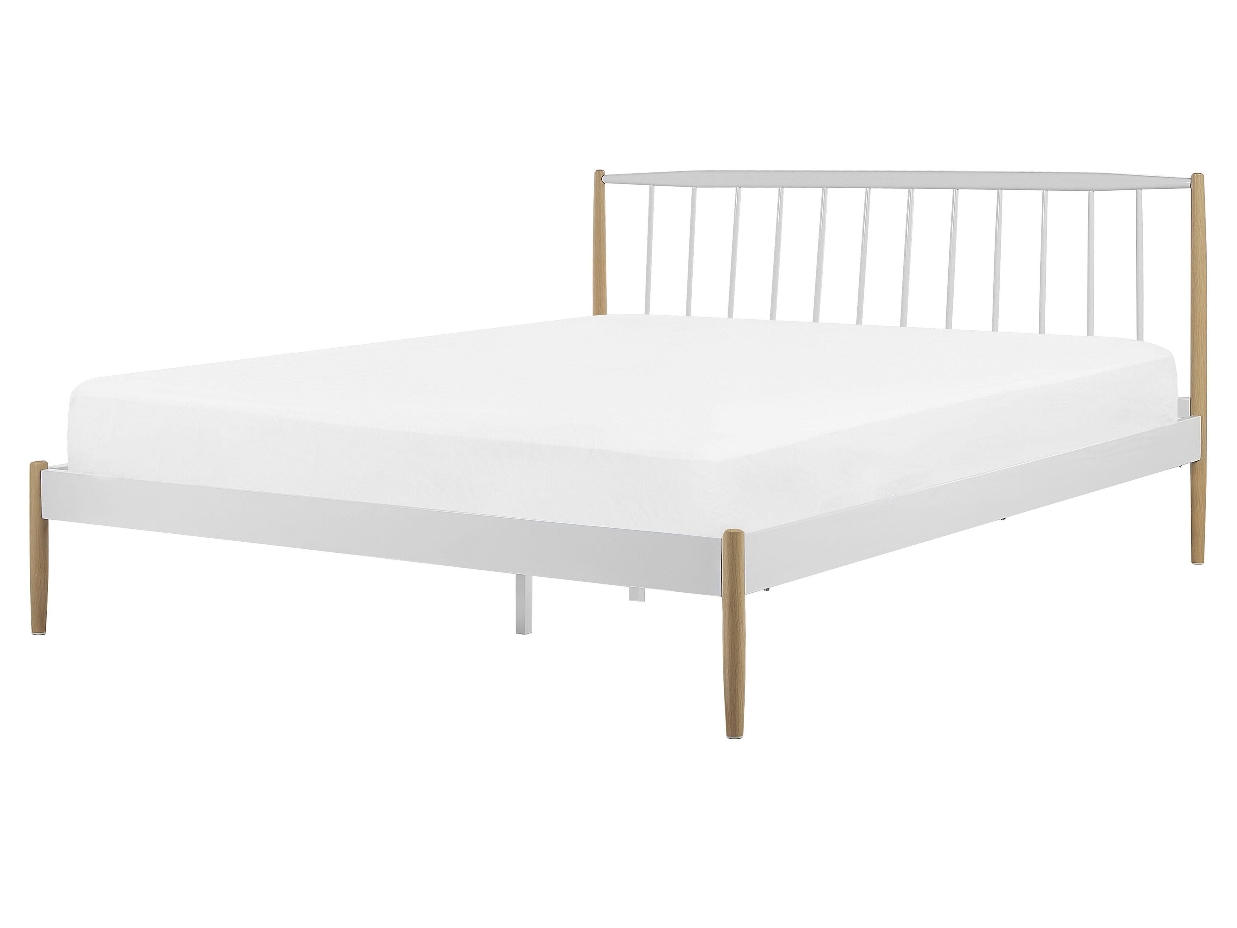 Bed Metal MAURS 160 x 200 cm (EU King Size) White