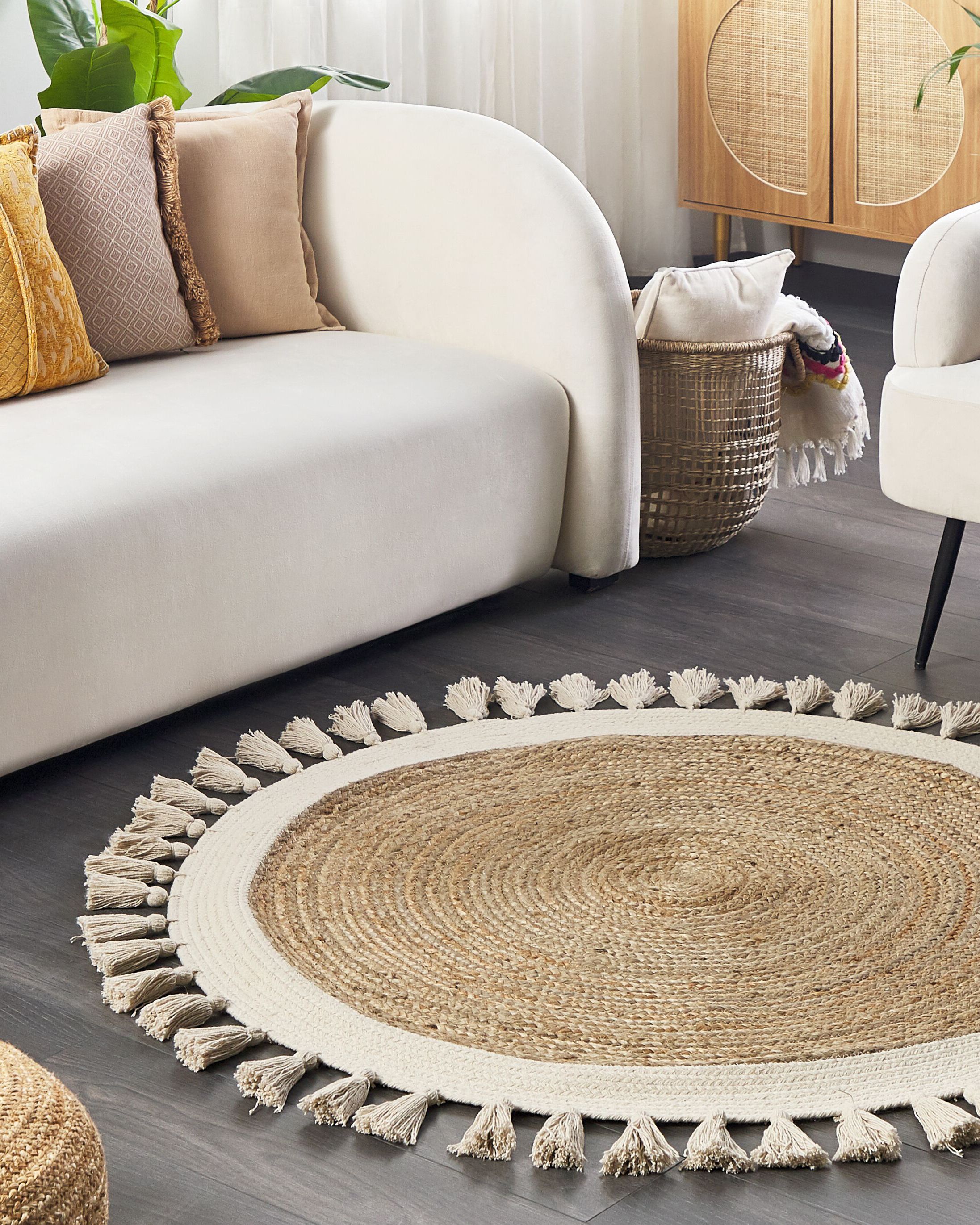 Rug SAMSUN Beige ø 120 cm Jute