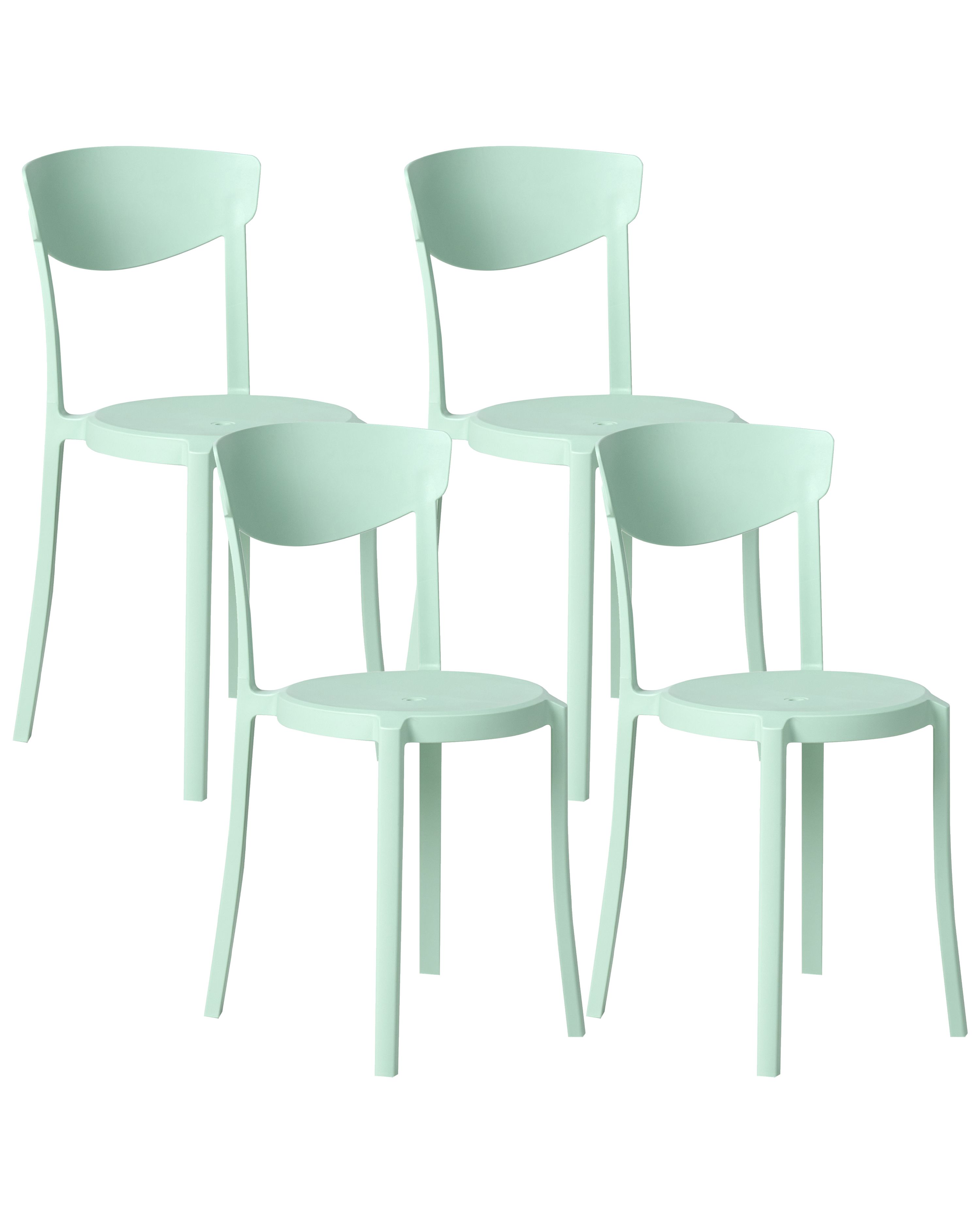 Set of 4 Garden Chairs VIESTE Mint Green