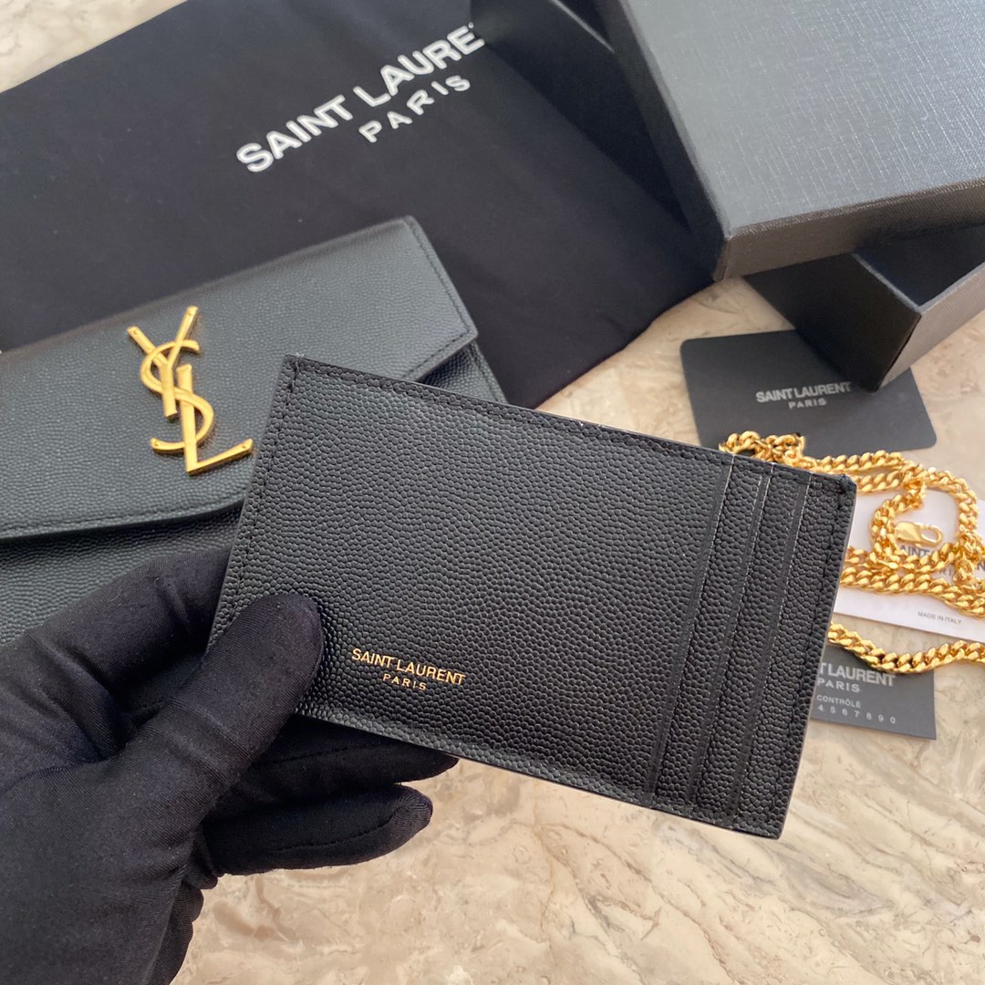 UPTOWN CHAIN WALLET IN CROCODILE-EMBOSSED SHINY LEATHER1:1High-quality replica