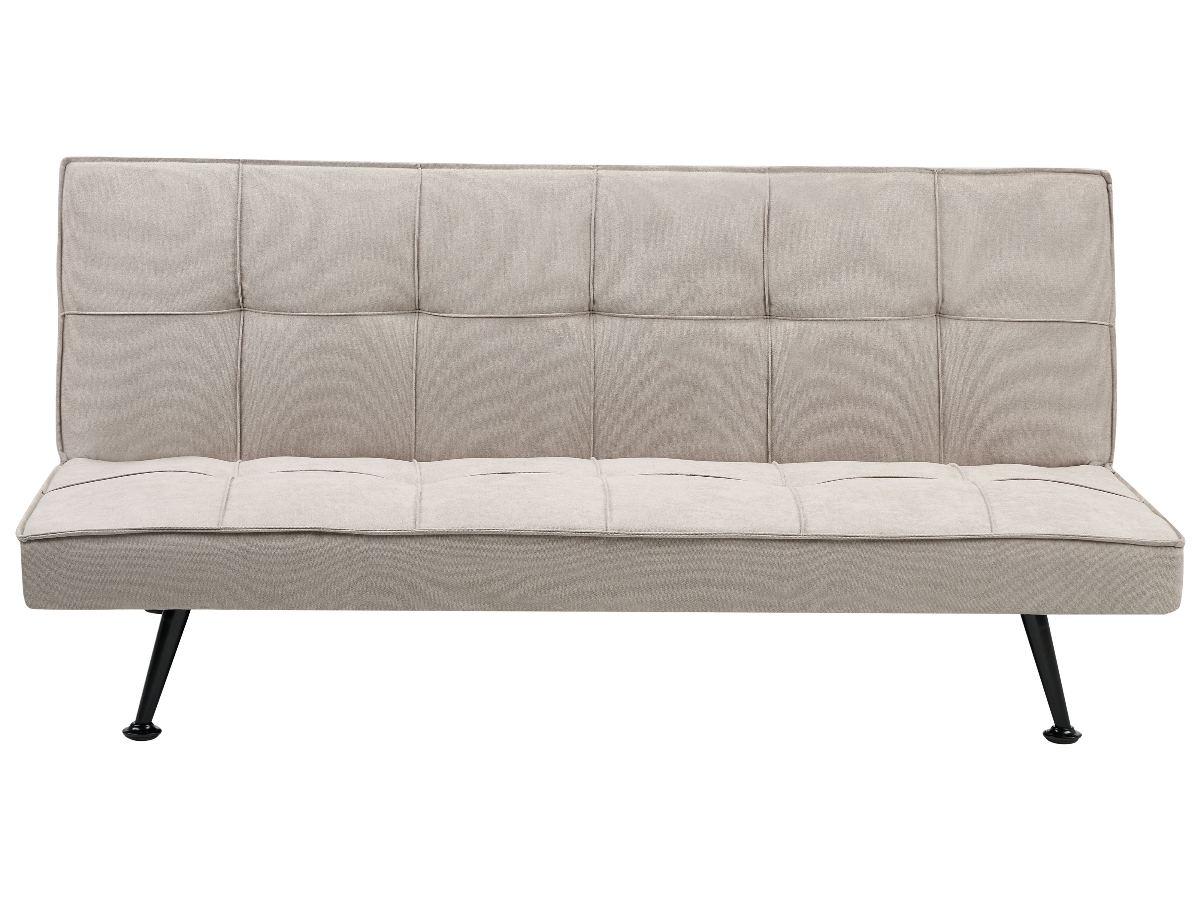 Sofa Bed 3 Seater HASLE Fabric Beige