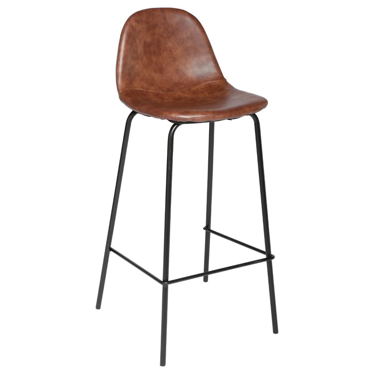Set of 2 bar stools "Vladi" Brown