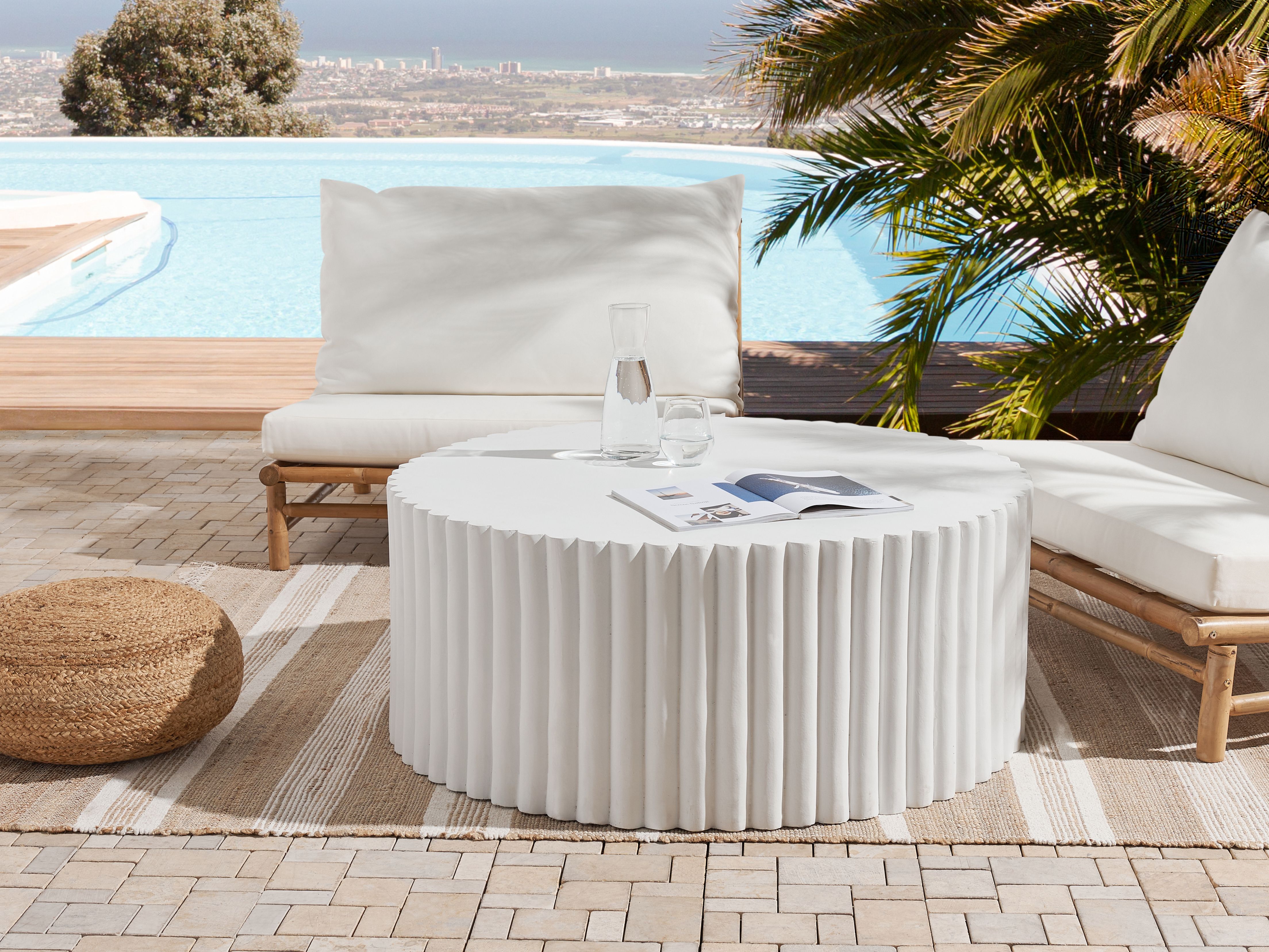 Coffee Table POZZA II 117 cm 117 cm White