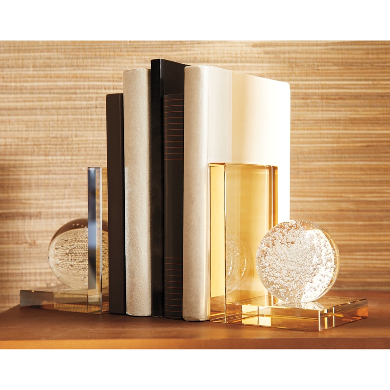 Set of 2 Glass Orb Bookends - MIDNIGHT VELVET CATALOG