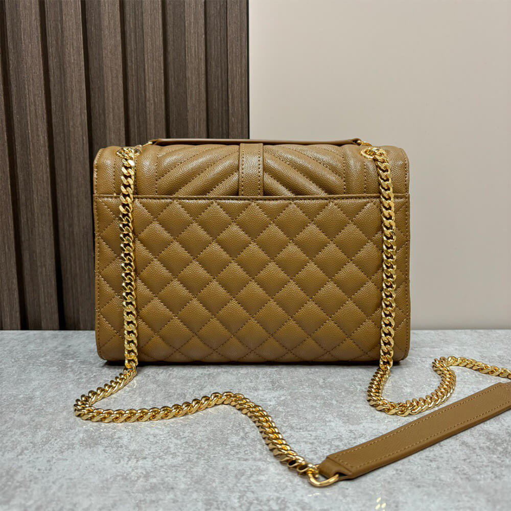 YSL Envelope Medium Bag in Grained Leather1:1High-quality replica
