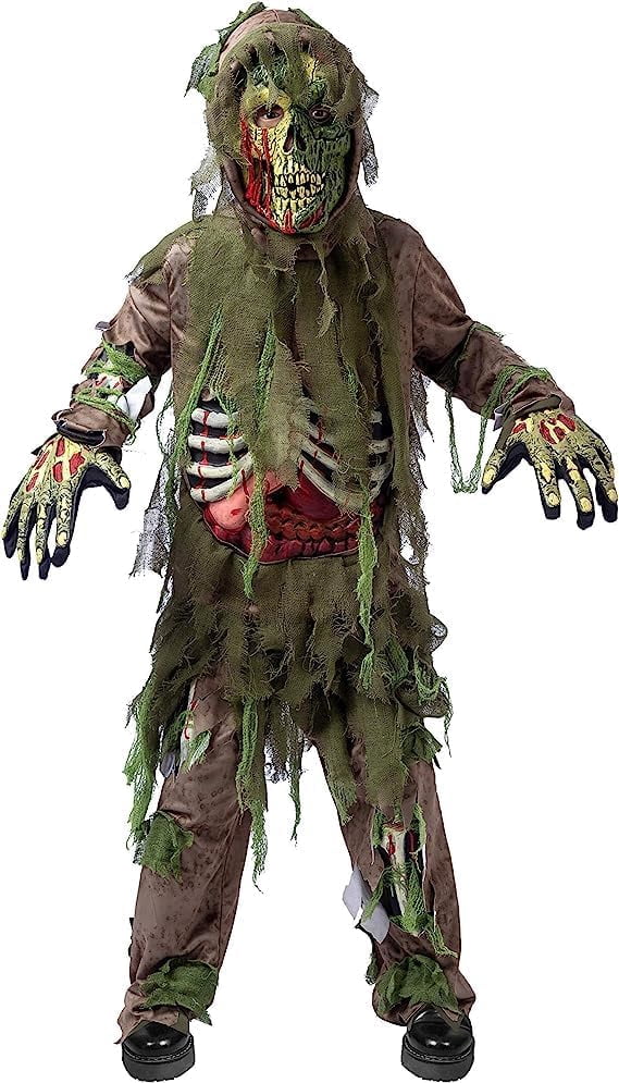 Joyfy Halloween Swamp Skeleton Living Dead Zombie Costume for Boys, Scary Zombie Costume for Kids Halloween Monster Themed Party Dress Up - Image 9 Joyfy Halloween Swamp Skeleton Living Dead Zombie Costume for Boys, Scary Zombie Costume for Kids Halloween Monster Themed Party Dress Up - Image 9