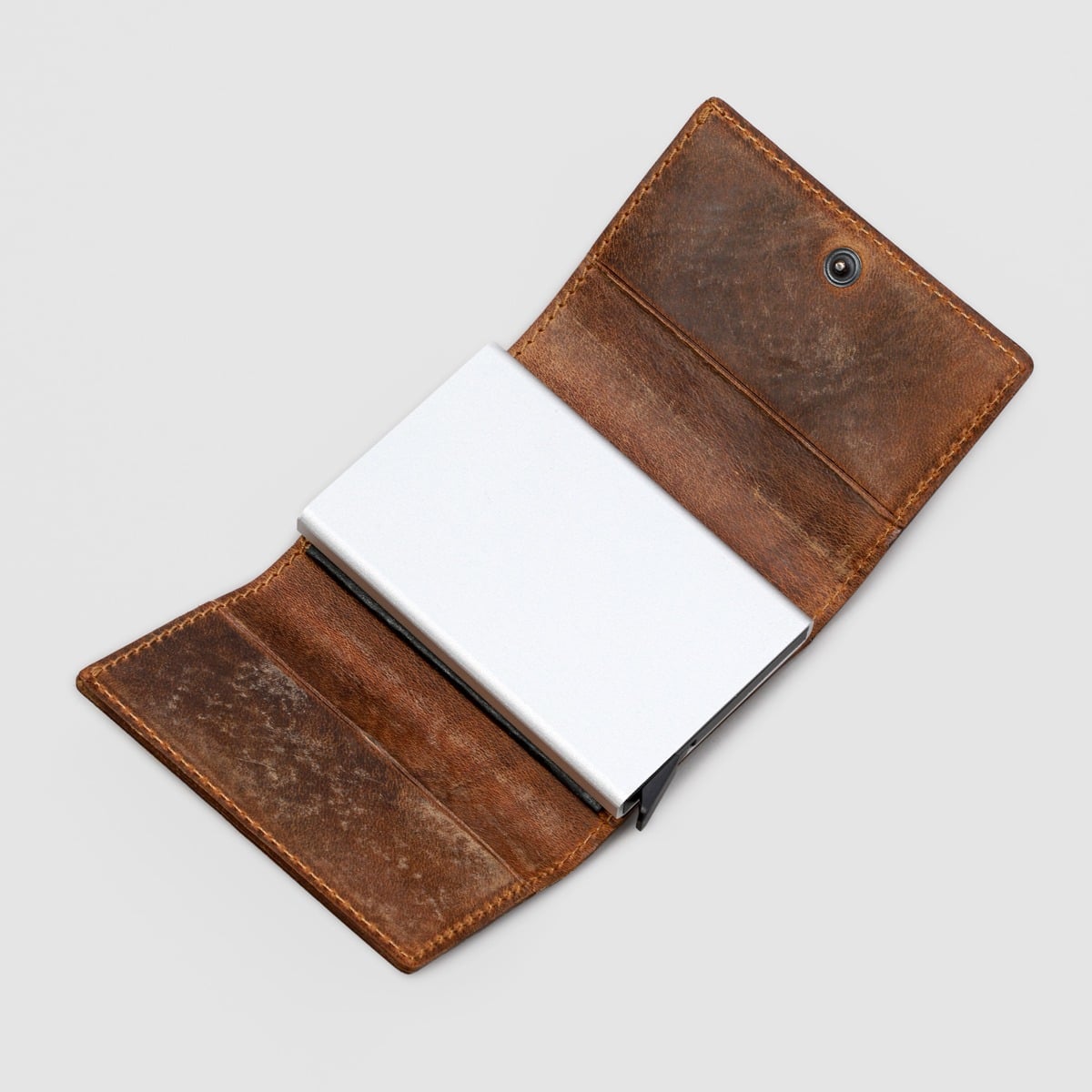 Portfel RFID męski skórzany 7x9,5 cm