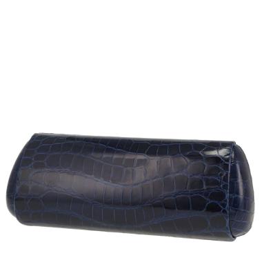 Dior pouch in navy blue crocodile