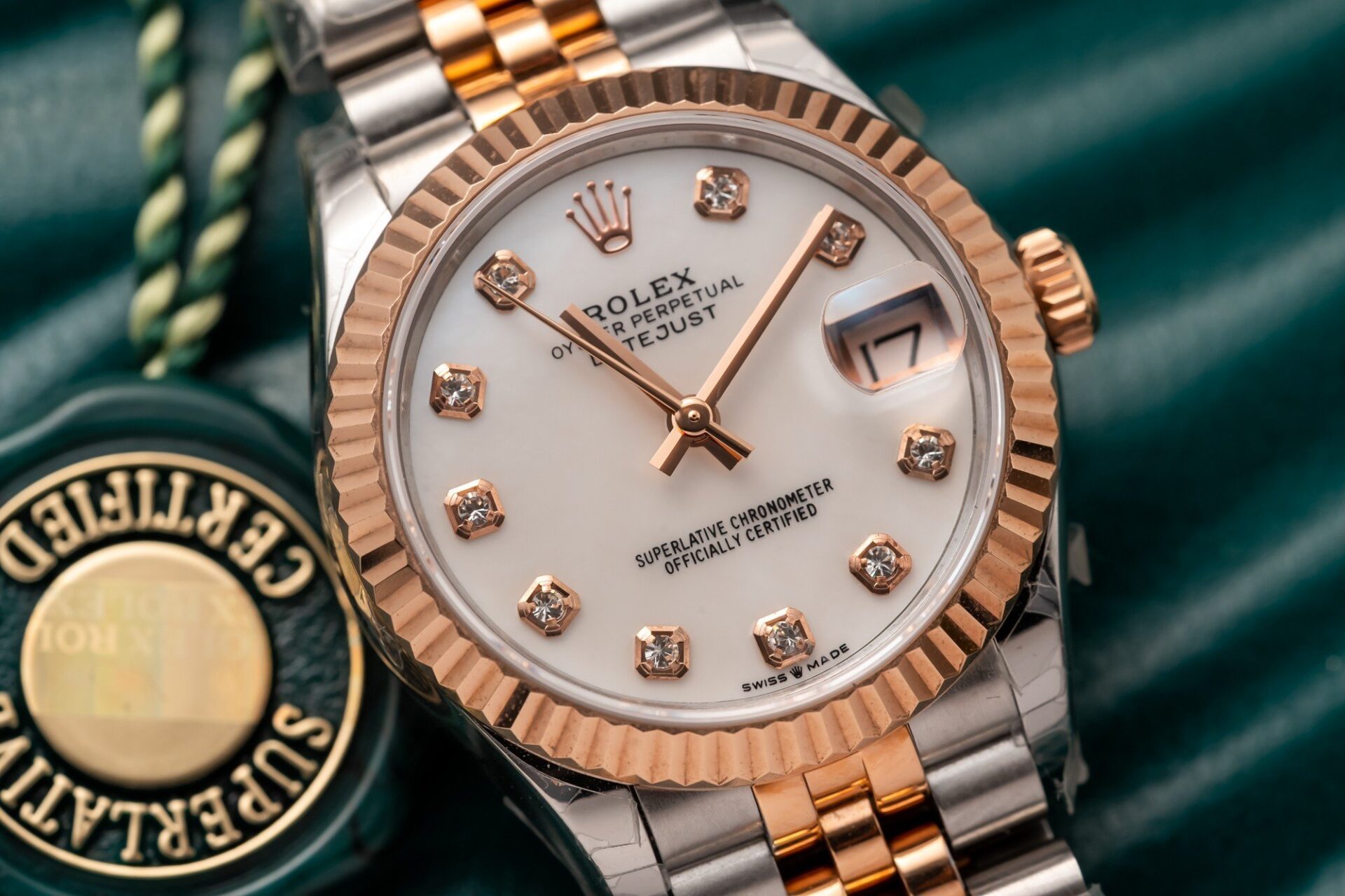 Rolex DateJust Replica Watch Demi Rose Gold 31mm - Elite Watch Atelier