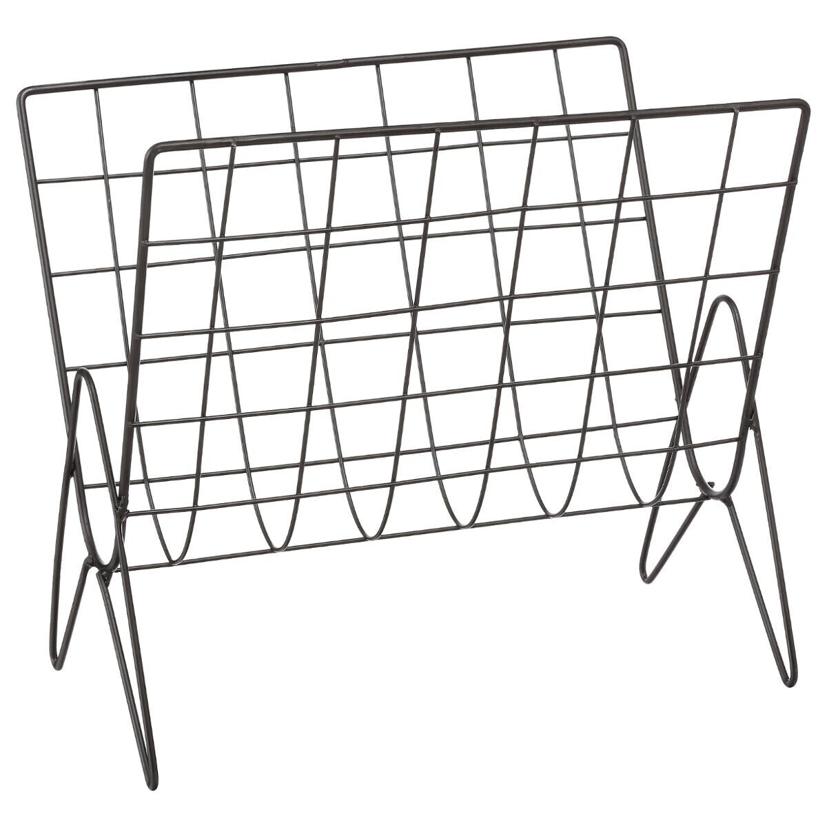 Magazine holder "Life" Black metal, 35.5x31.5 cm