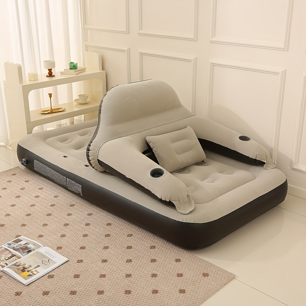AirLuxe | Opblaasbaar Matras met Pomp en Rugleuning