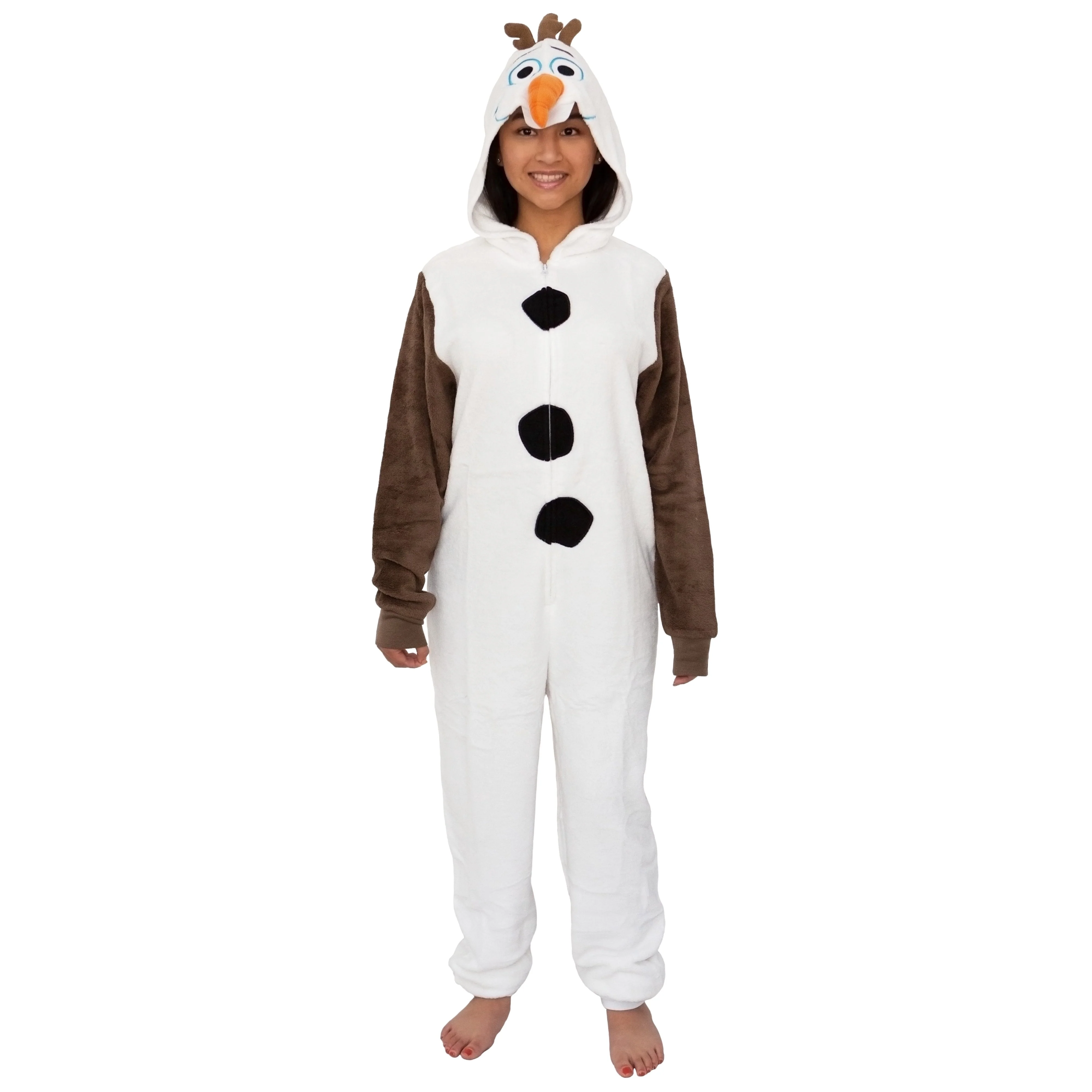 Disney Frozen Olaf Adult Cosplay Costume Plush Pajama One-Piece Union Suit - Image 3 Disney Frozen Olaf Adult Cosplay Costume Plush Pajama One-Piece Union Suit - Image 3