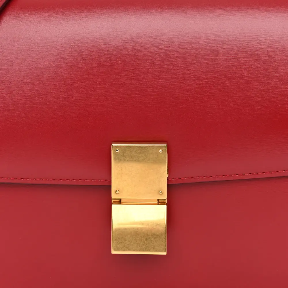 Replica Handbags: Celine Red Calfskin Classic Box Flap Bag1:1High-quality replica