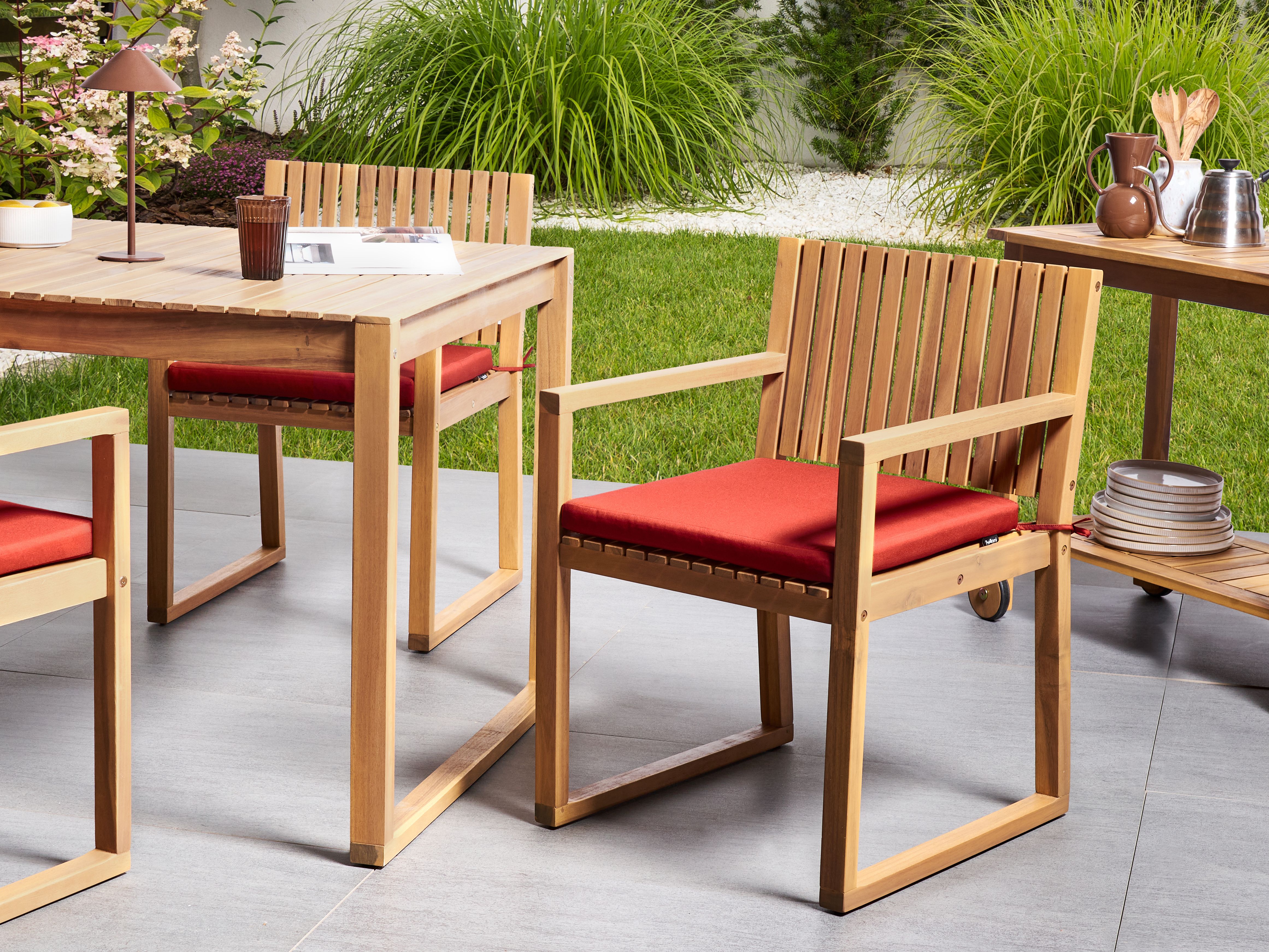 Garden Chair Cushion SASSARI PREMIUM 46 x 46 cm Red