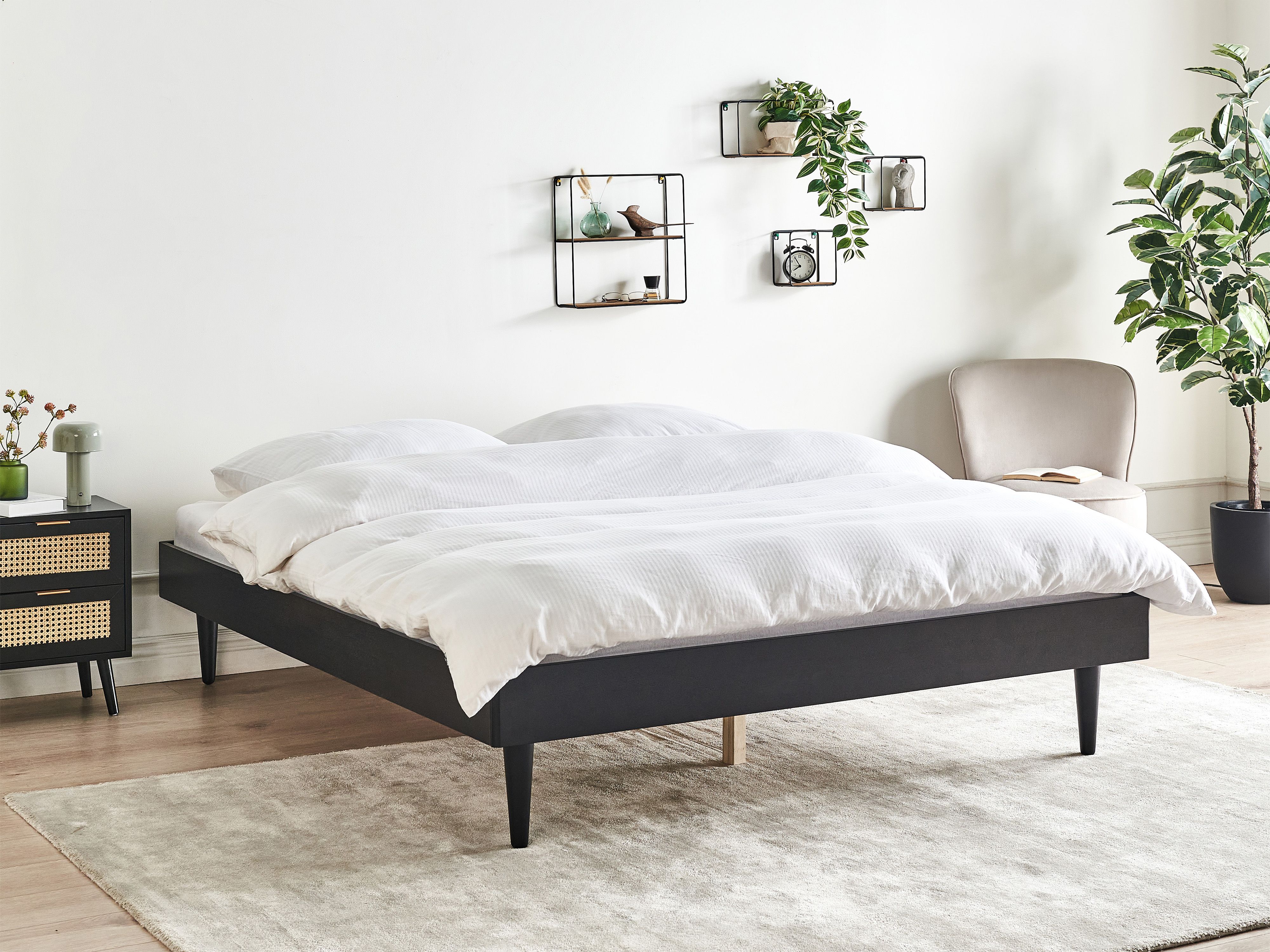 Bed TOUCY 160 x 200 cm (EU King Size) Black