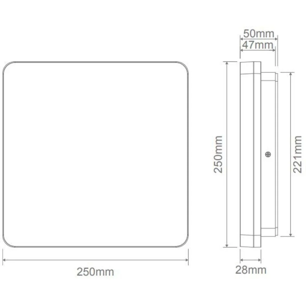 Domus SUNSET - 15W/25W/35W Colour Switchable LED Ceiling Light IP54 - TRIO