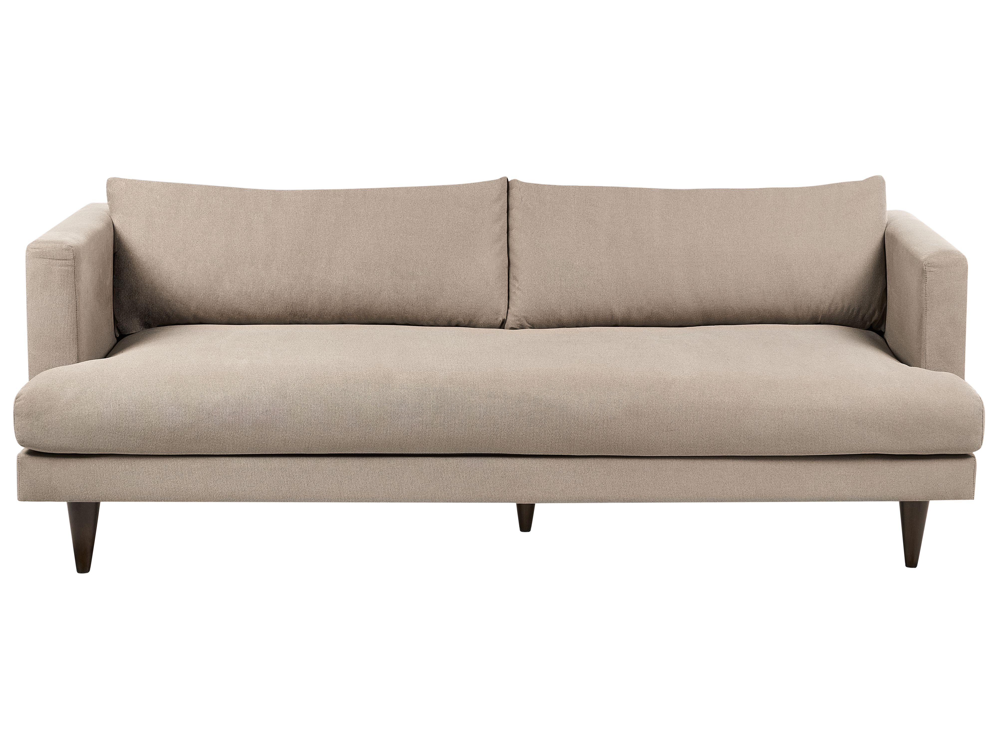 Sofa 3 Seater JARPEN Fabric Light Brown