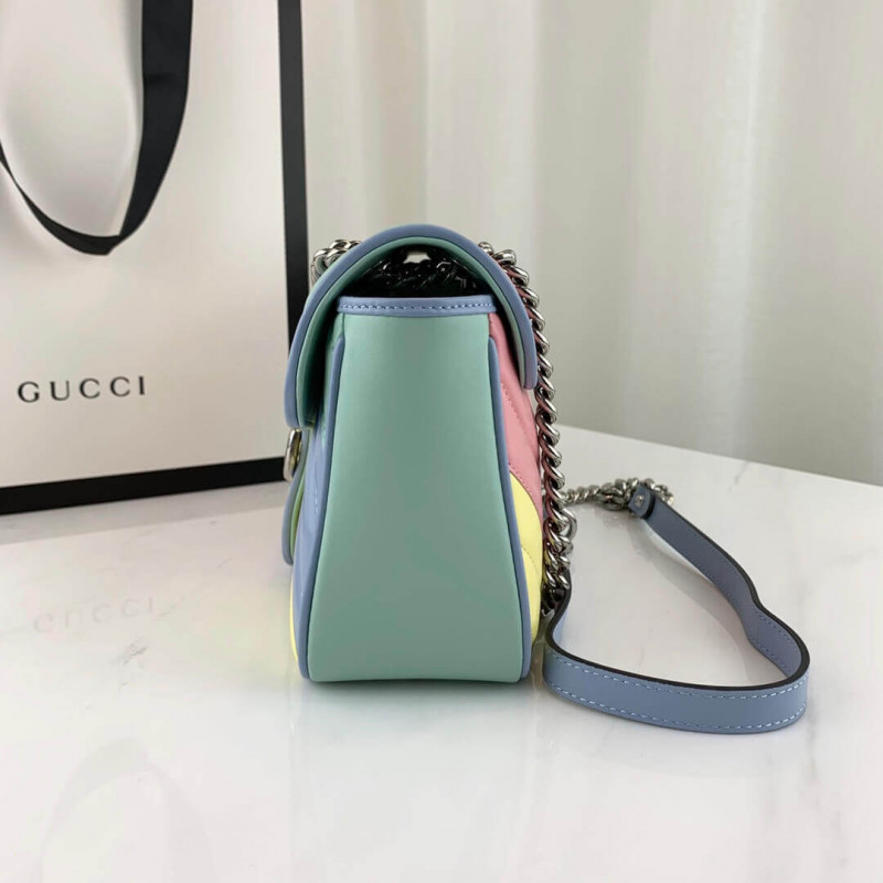 Replica Gucci Gg Marmont Small Shoulder Bag In Pastel And Rainbow 4434971:1High-quality replica