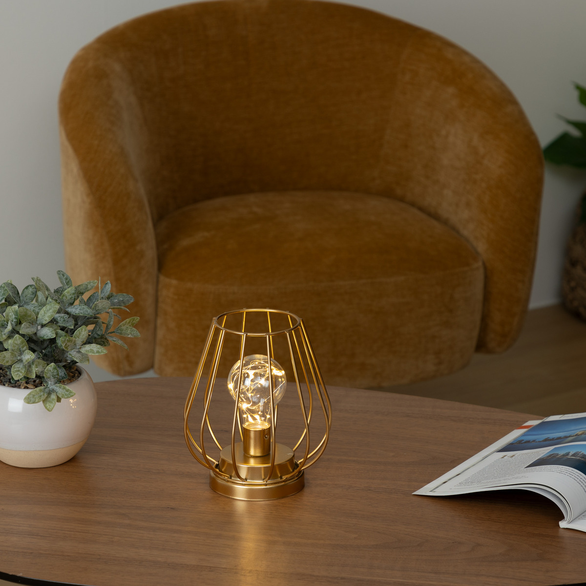 Lamp "Madi" Gilt, H.17 cm