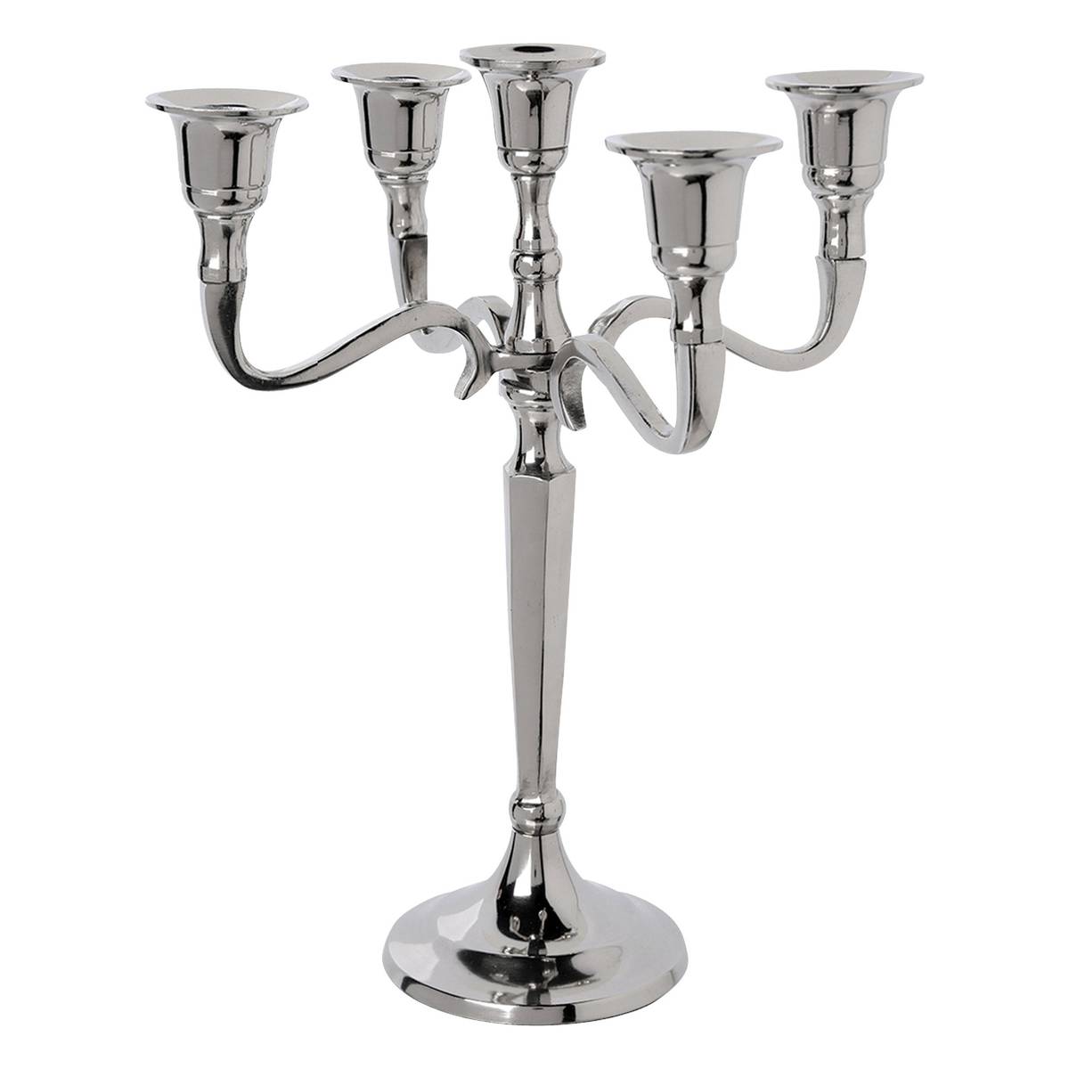 Candlestick, metal Silver, 5 heads