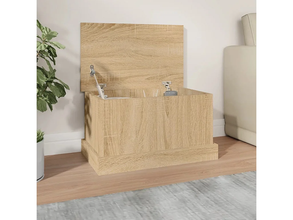 Boîte de rangement chêne sonoma 50x30x28 cm bois d'ingénierie