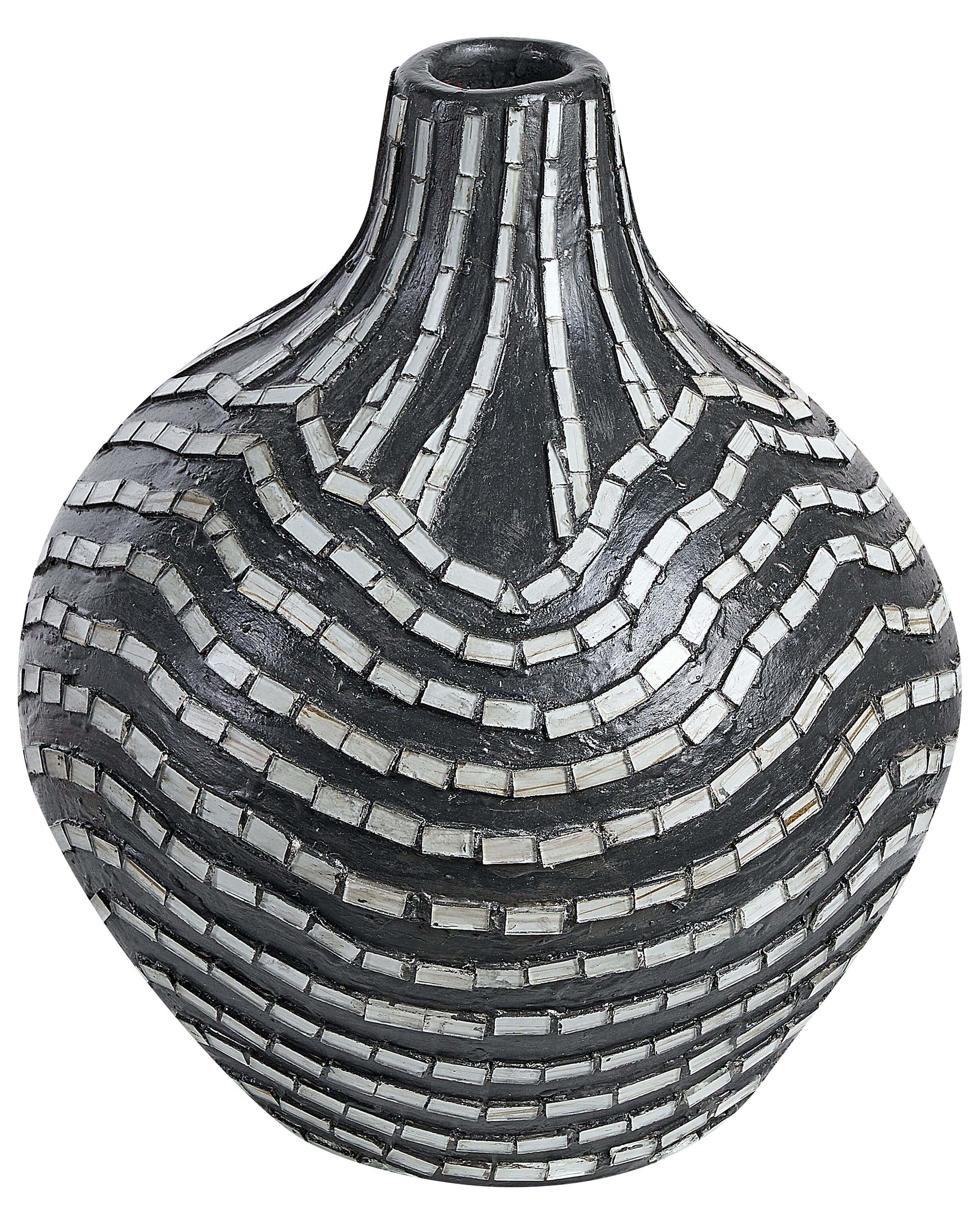 Decorative Vase KUALU Ceramic 35 cm Black