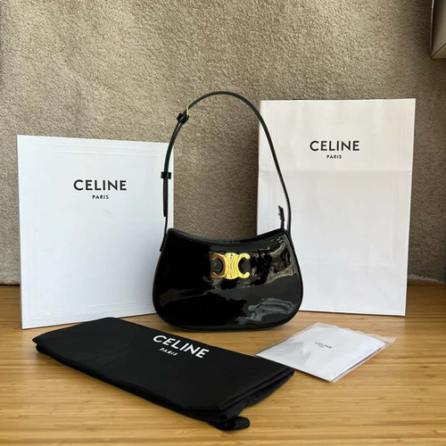 CELINE TILLY Medium Painted Cowhide Handbag