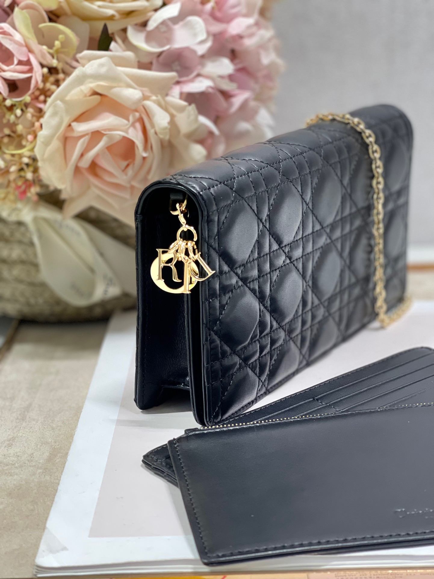 Christian Dior Lady Dior Pouch Black, For Women, Women’s Handbags 8.5in/21.5cm CD S0204SLOI_M9891:1High-quality replica