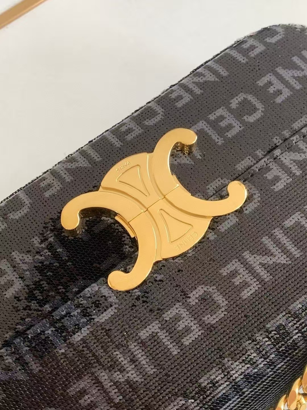 CELINE 23S Sequin Letter Triomphe Chain Bag1:1High-quality replica