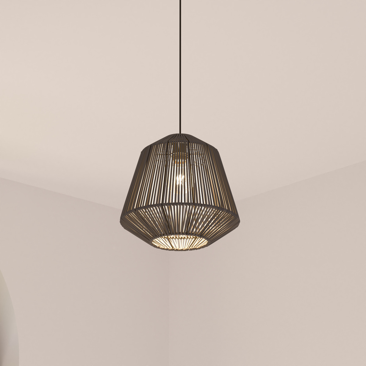 Suspension lamp "Jily" Black, D.29 cm
