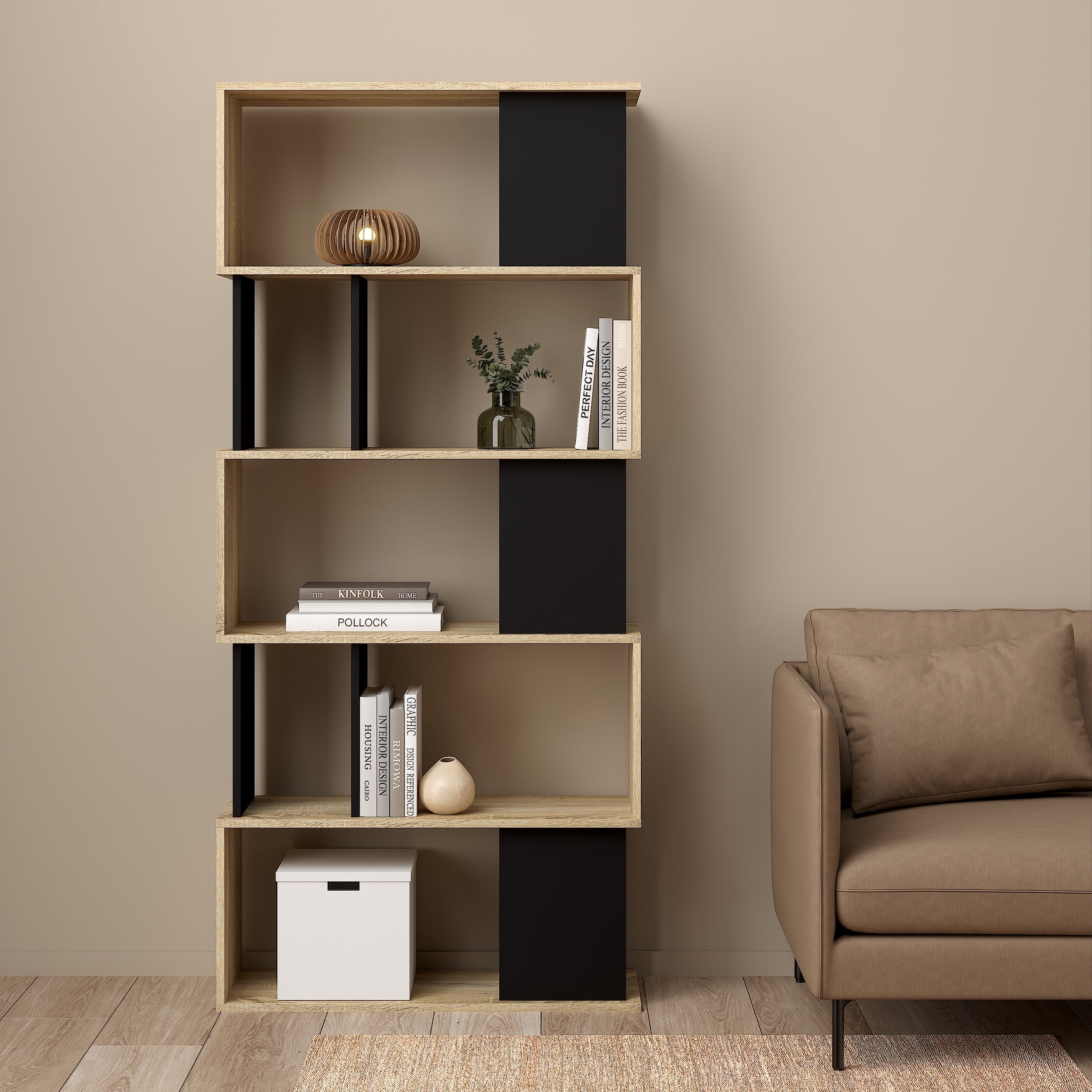 Blokker basic Puzzle Boekenkast - Zwart