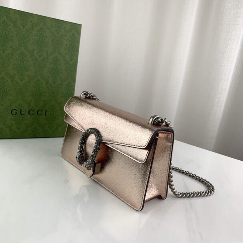 Replica Gucci Dionysus Small Shoulder Bag In Rose Gold Lame Leather 4996231:1High-quality replica