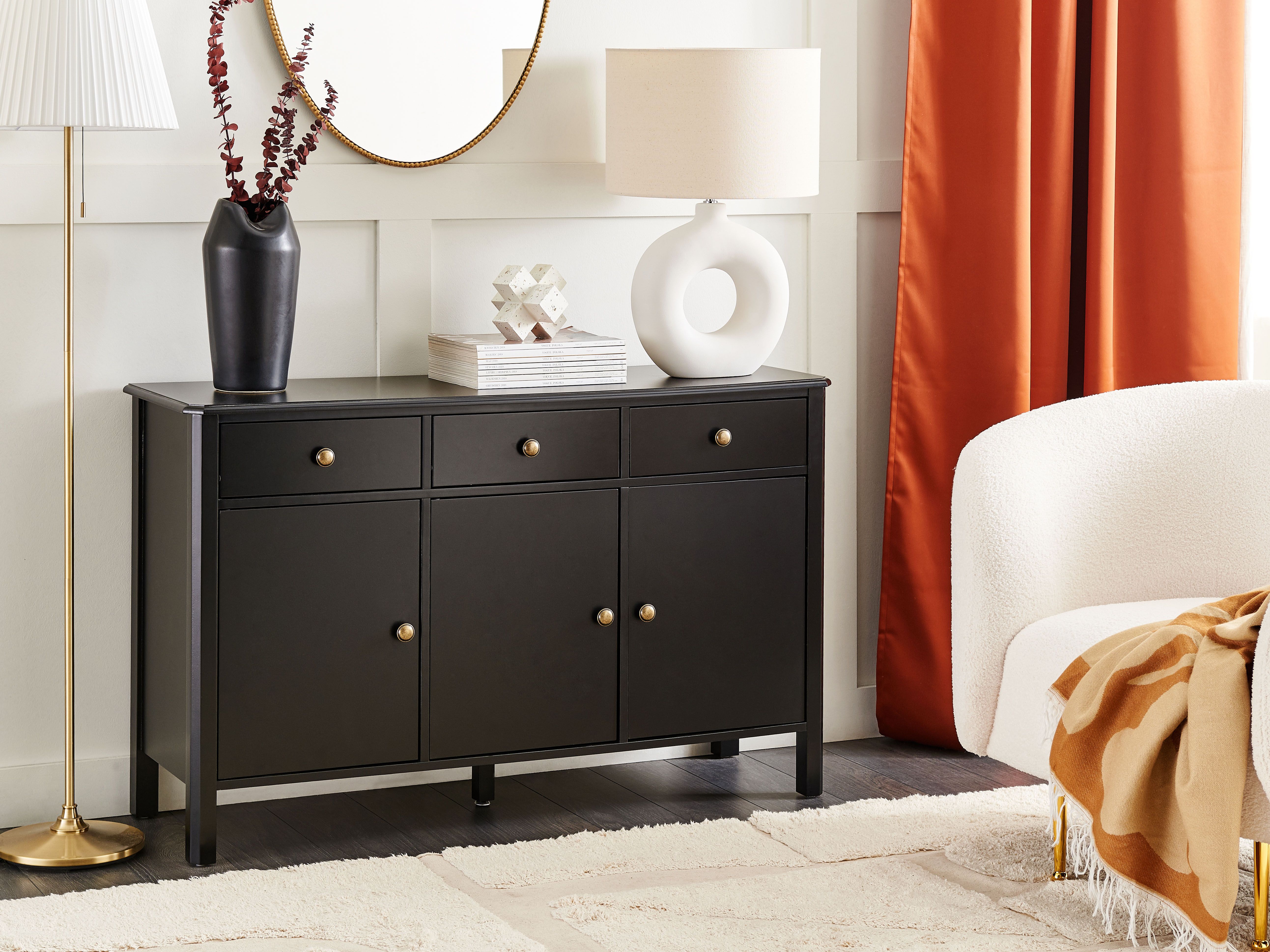 3 Door Sideboard OLATE Black