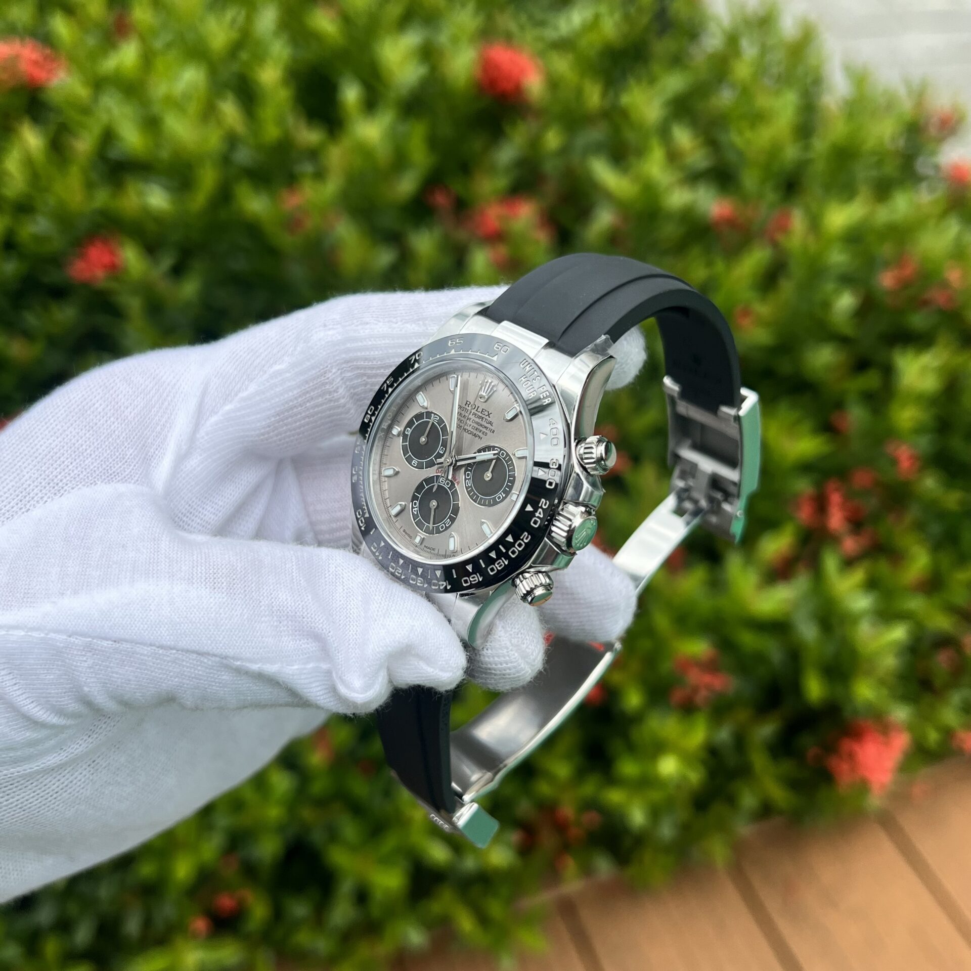 Rolex Rep 11 Watch Daytona 116519LN Gray Dial Rubber Strap Clean Factory 40mm - Top club
