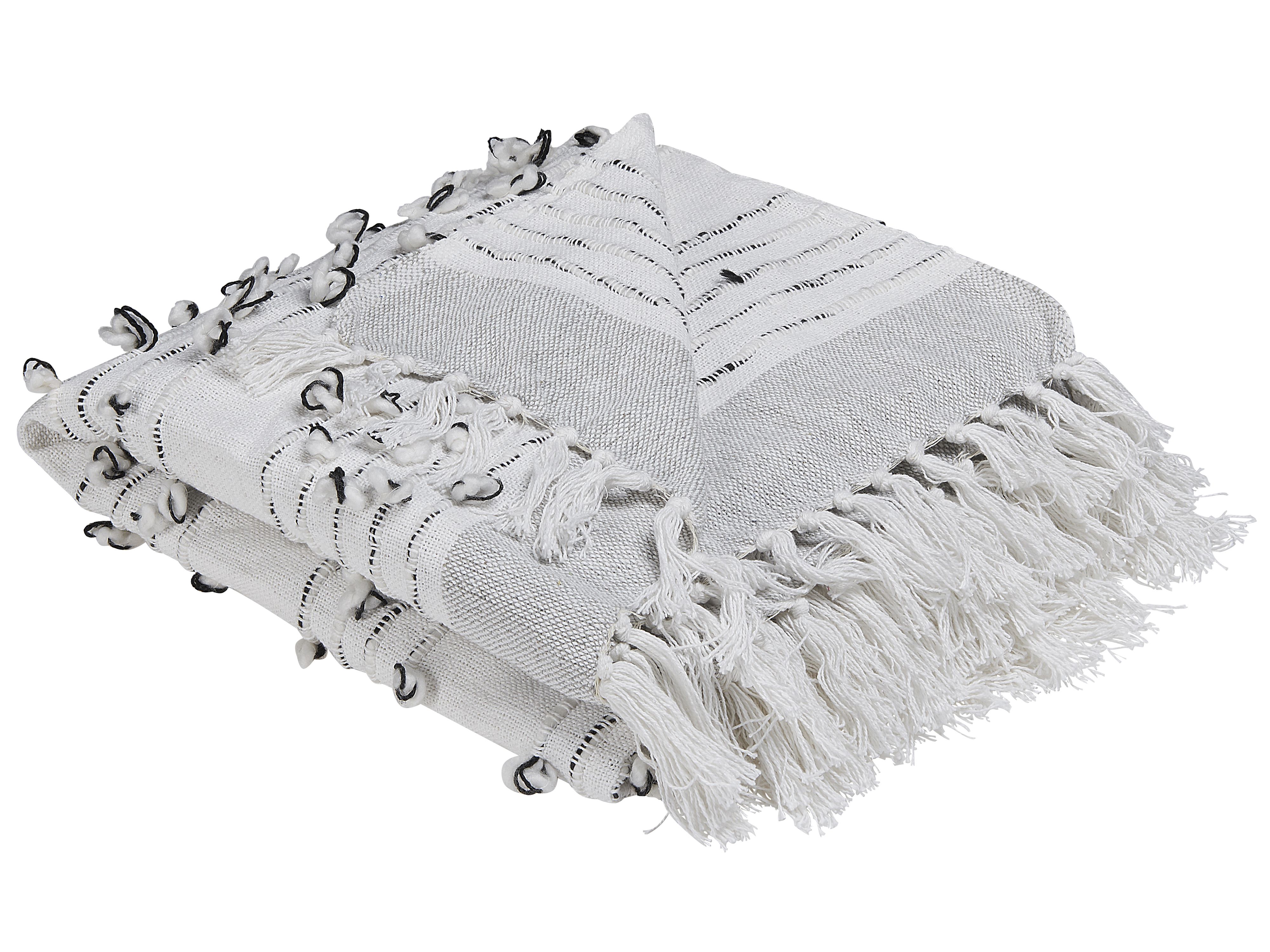 Blanket YAMALAK Fabric 130 x 150 cm Light Grey