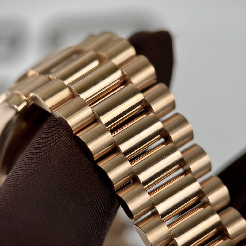 Rolex Day-Date Best Replica Watch Gold Wrapped + Diamonds Moissanite Baguette 36mm - Top club