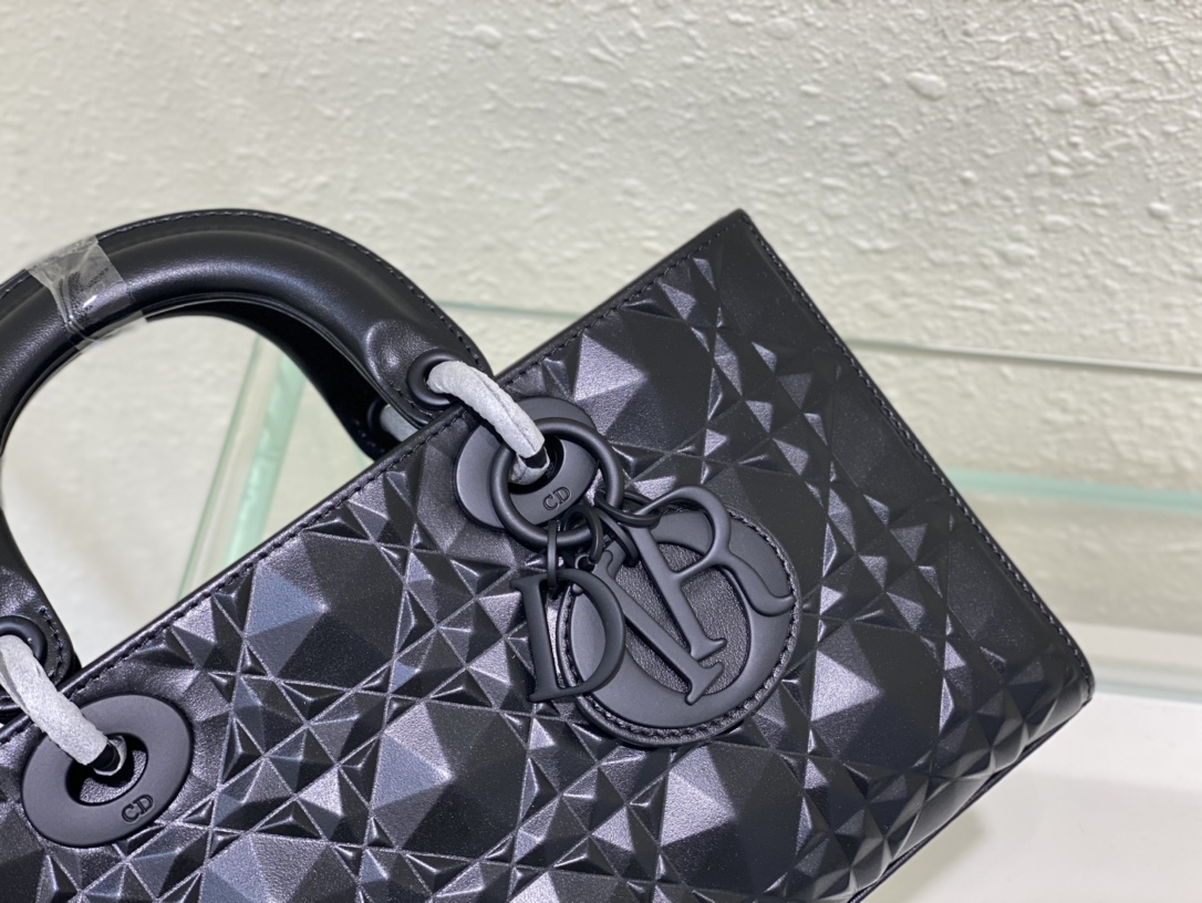 Medium Lady D-joy Bag White/Grey/Beige/Black For Women 10in/26cm M0540ONGE_M0301:1High-quality replica