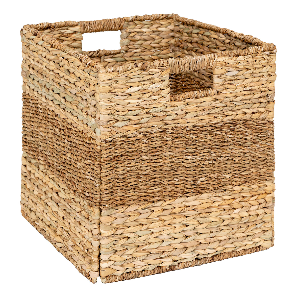 Basket "Ninon" Reed, Beige, 38x38 cm