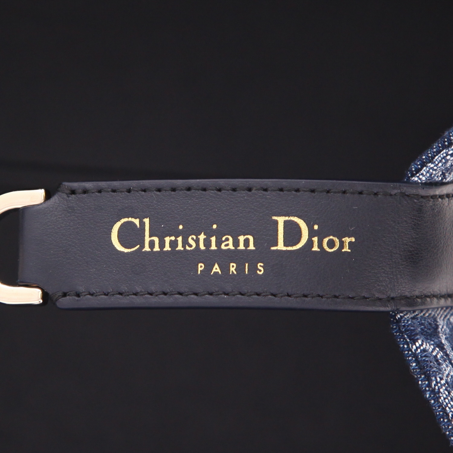 Dior Toujours shopping bag in navy blue Oblique denim canvas and navy blue leather1:1High-quality replica