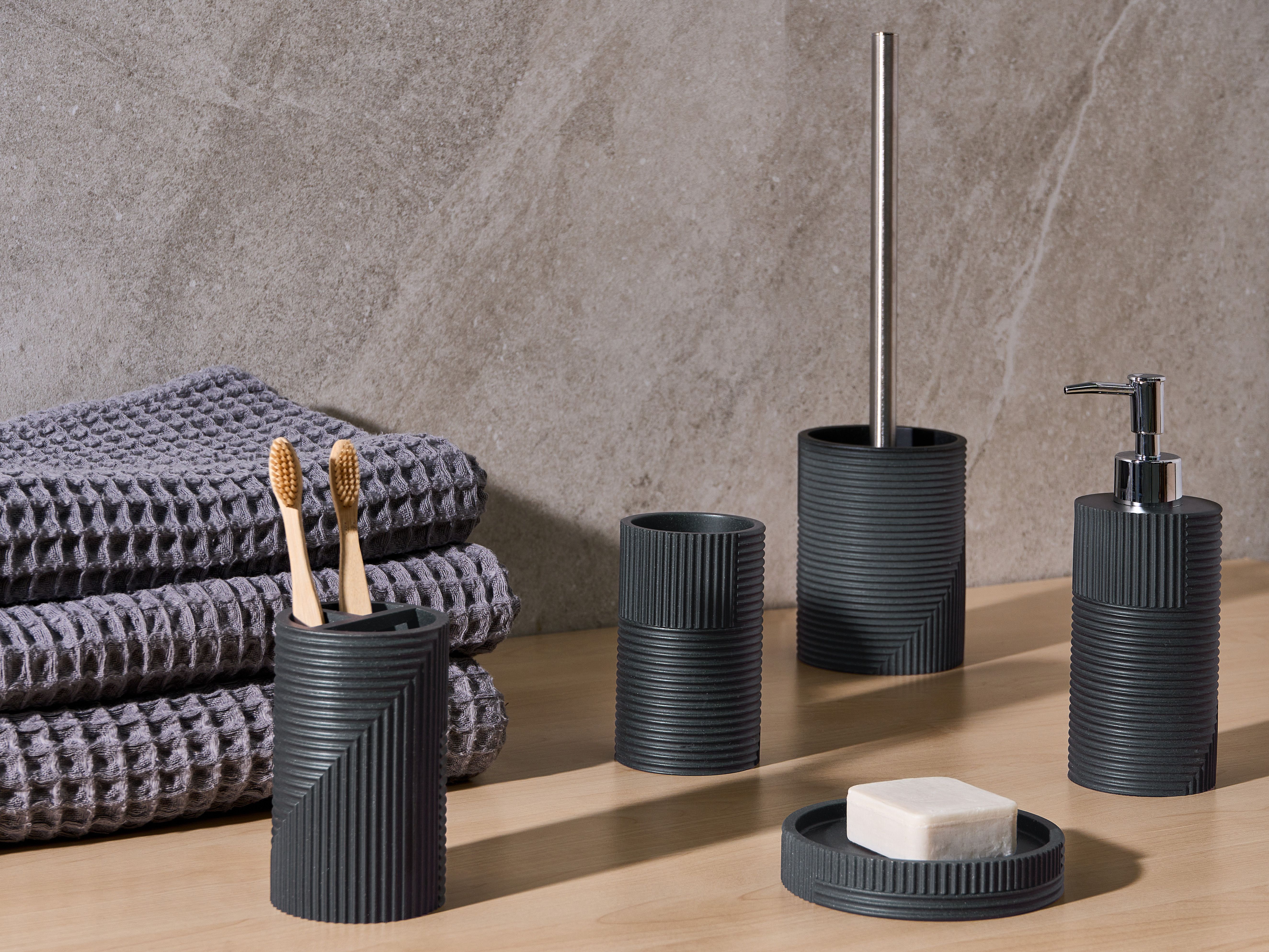 5-Piece Bathroom Accessories Set SEPAHUA Black