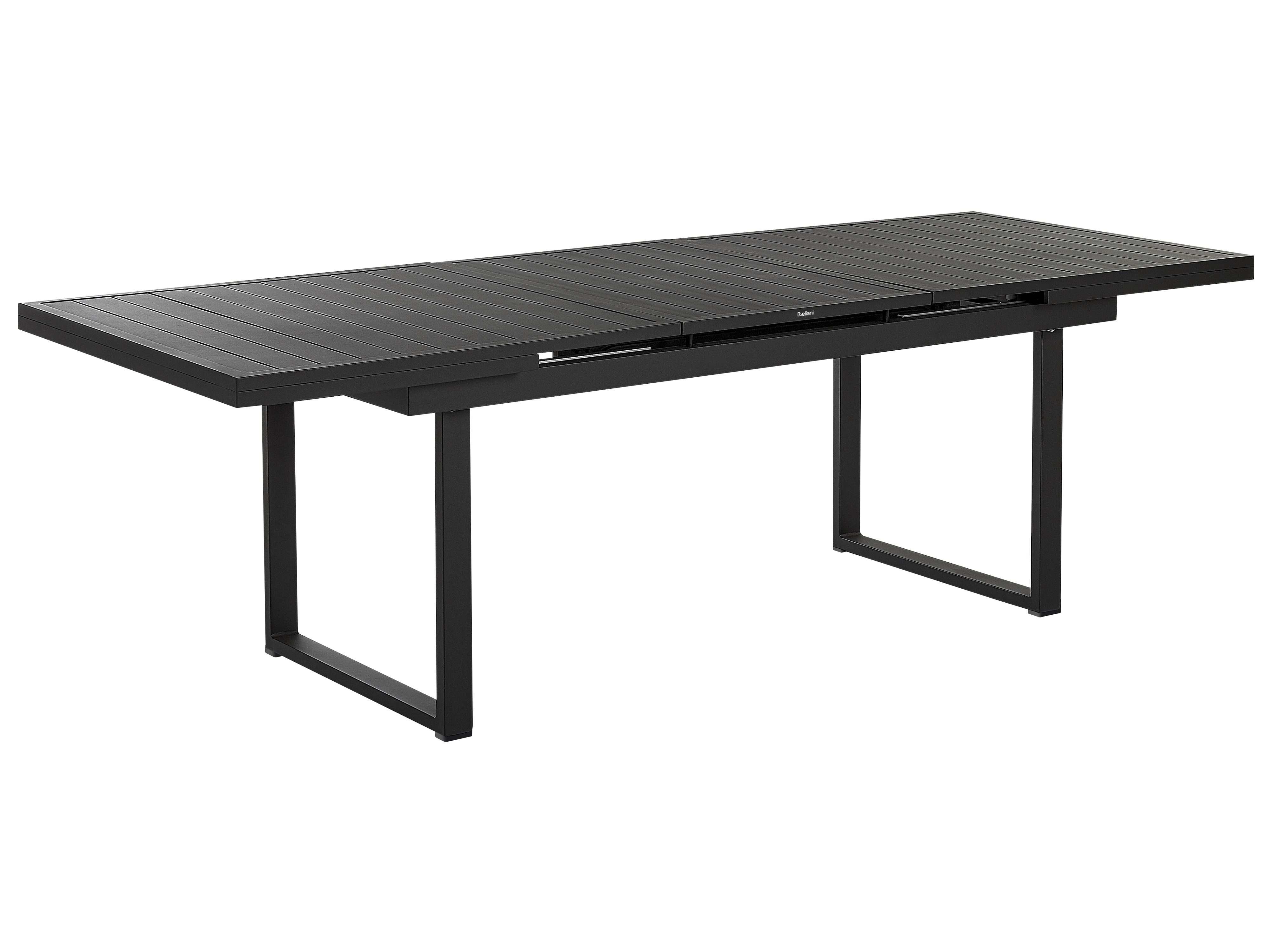 Extending Garden Dining Table VALCANETTO 180/240 cm 90 cm Metal Black