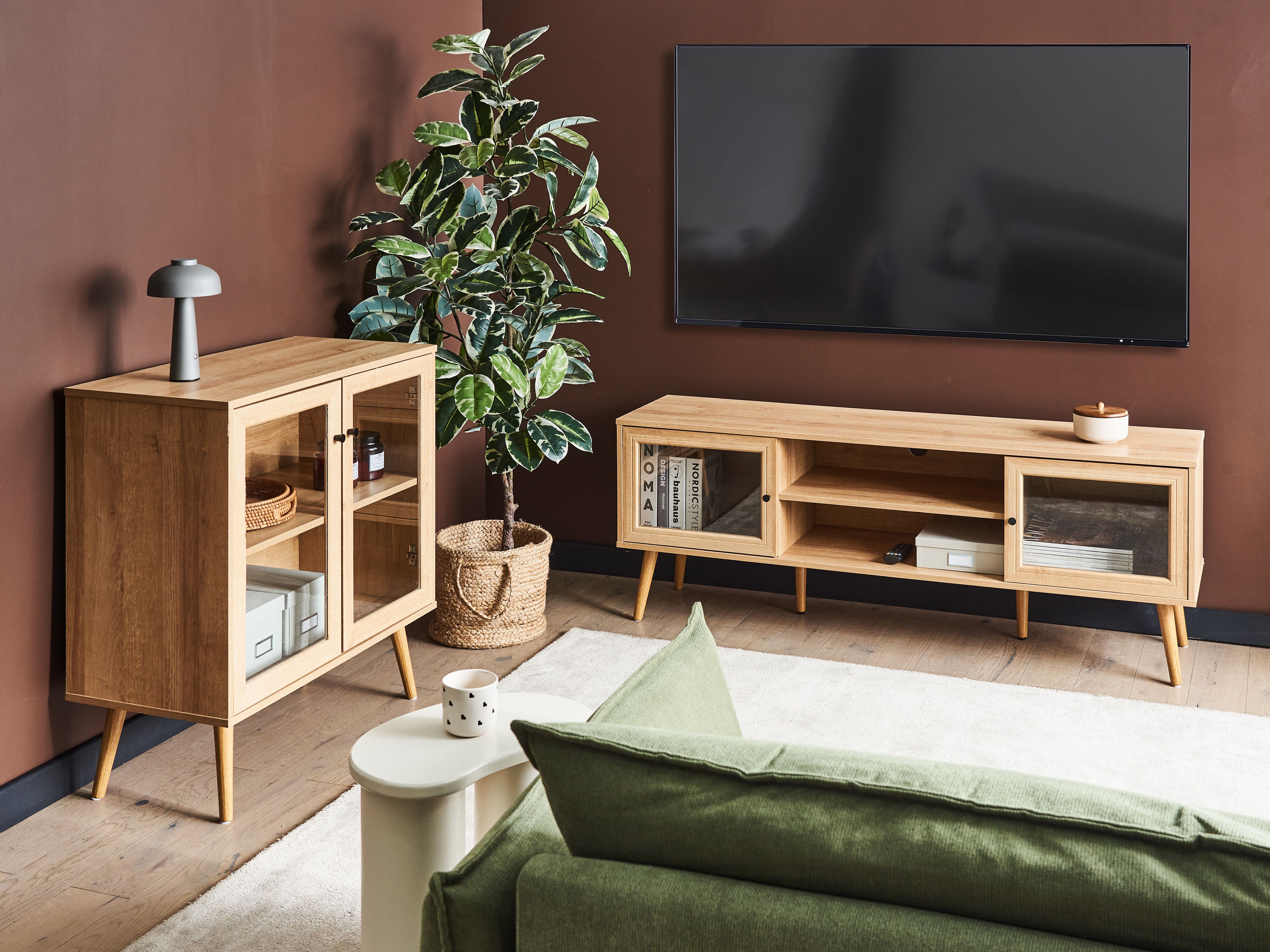 TV Stand ALBANY Light Brown