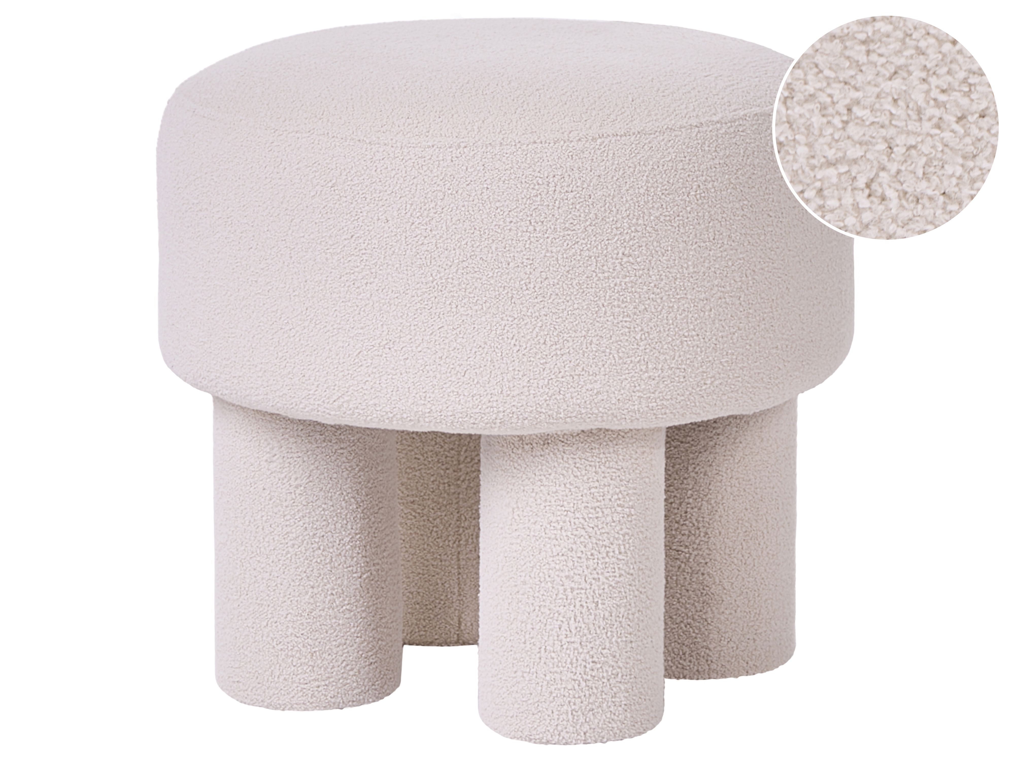 Footstool CANBY Boucle Off-White