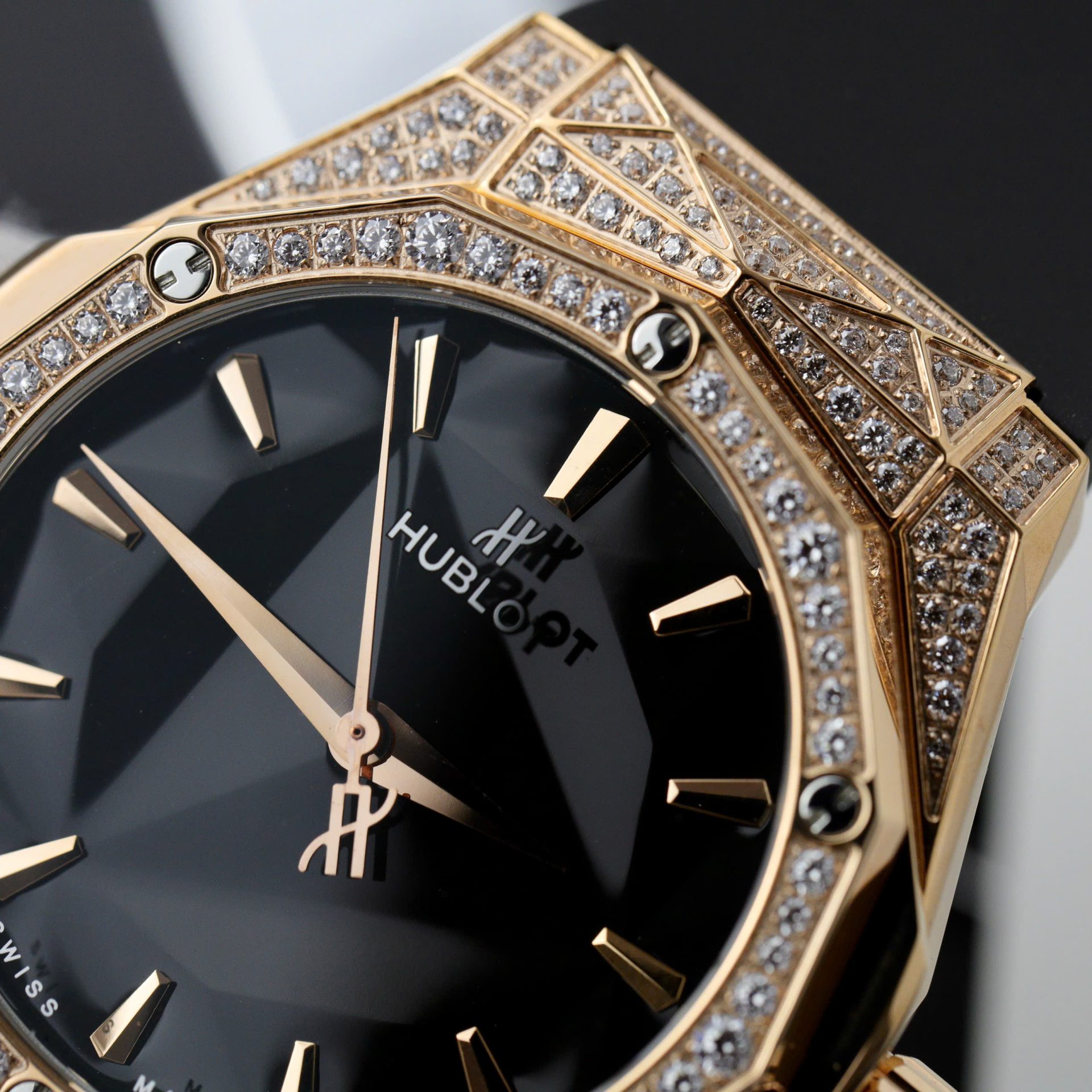 Hublot Orlinski King Gold Replica Watch Full Moissanite Diamond 40mm - Top club