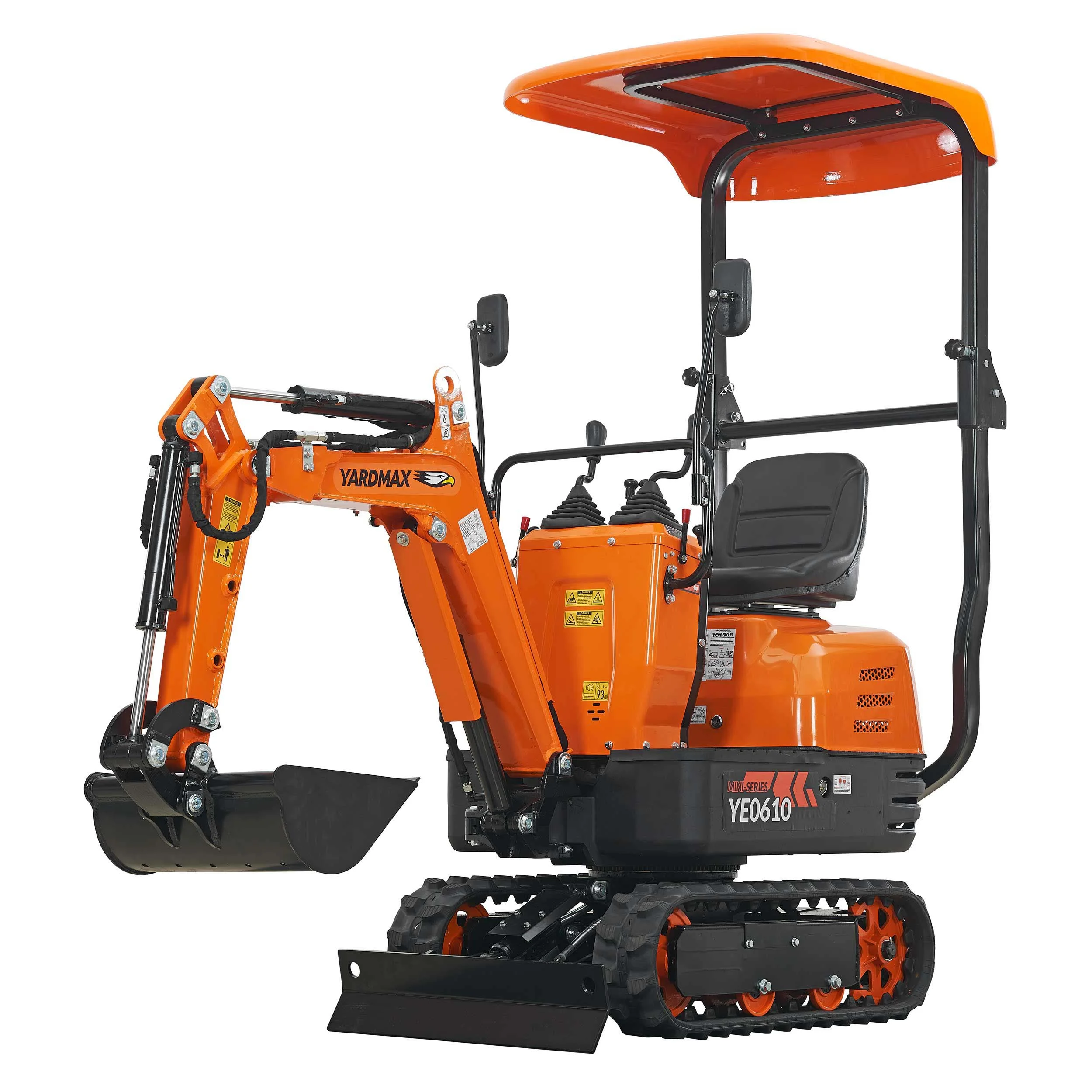 Mini Excavator with canopy, Claw, Grading Bucket & Rake, 306cc EPA compliant engine, suitable for construction work, farm&landscaping, utility installations - Image 7